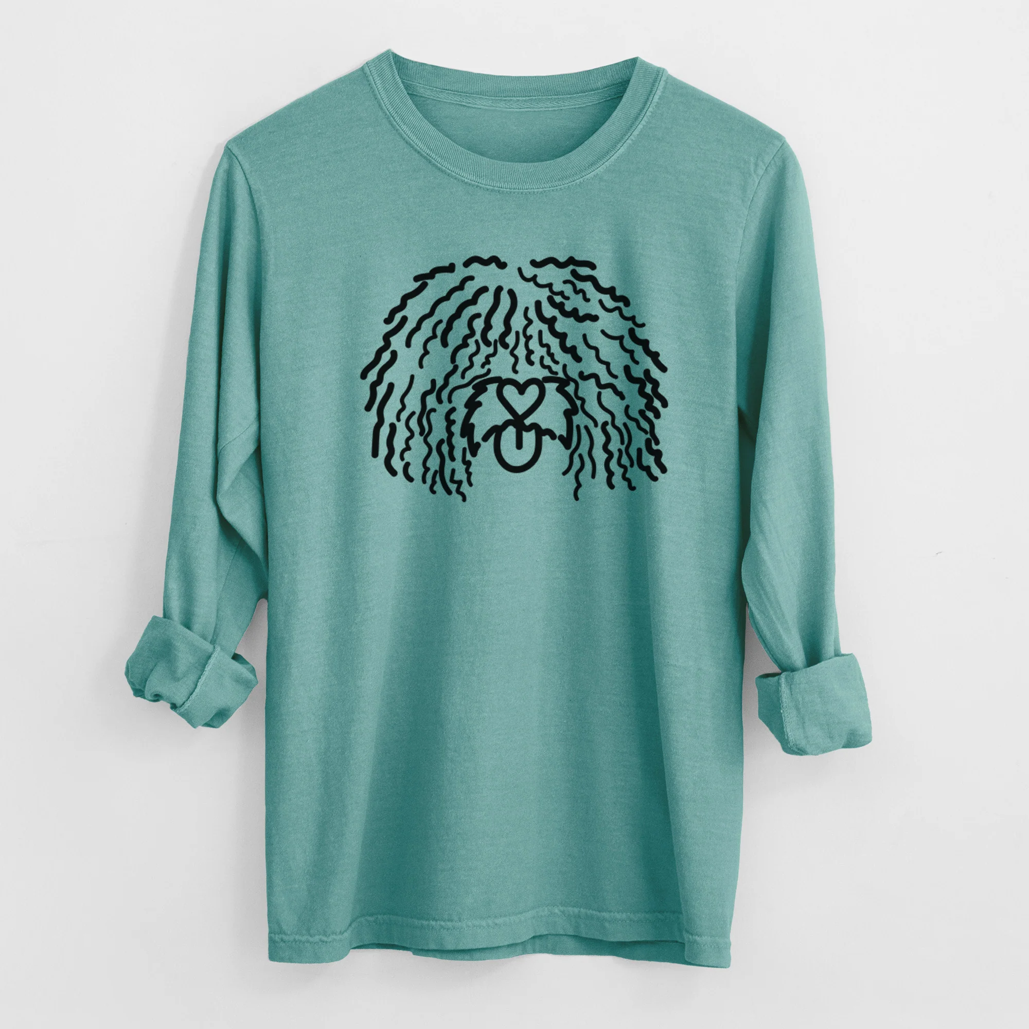 Love Always Spanish Water Dog - Alba - Heavyweight 100% Cotton Long Sleeve - Image 4