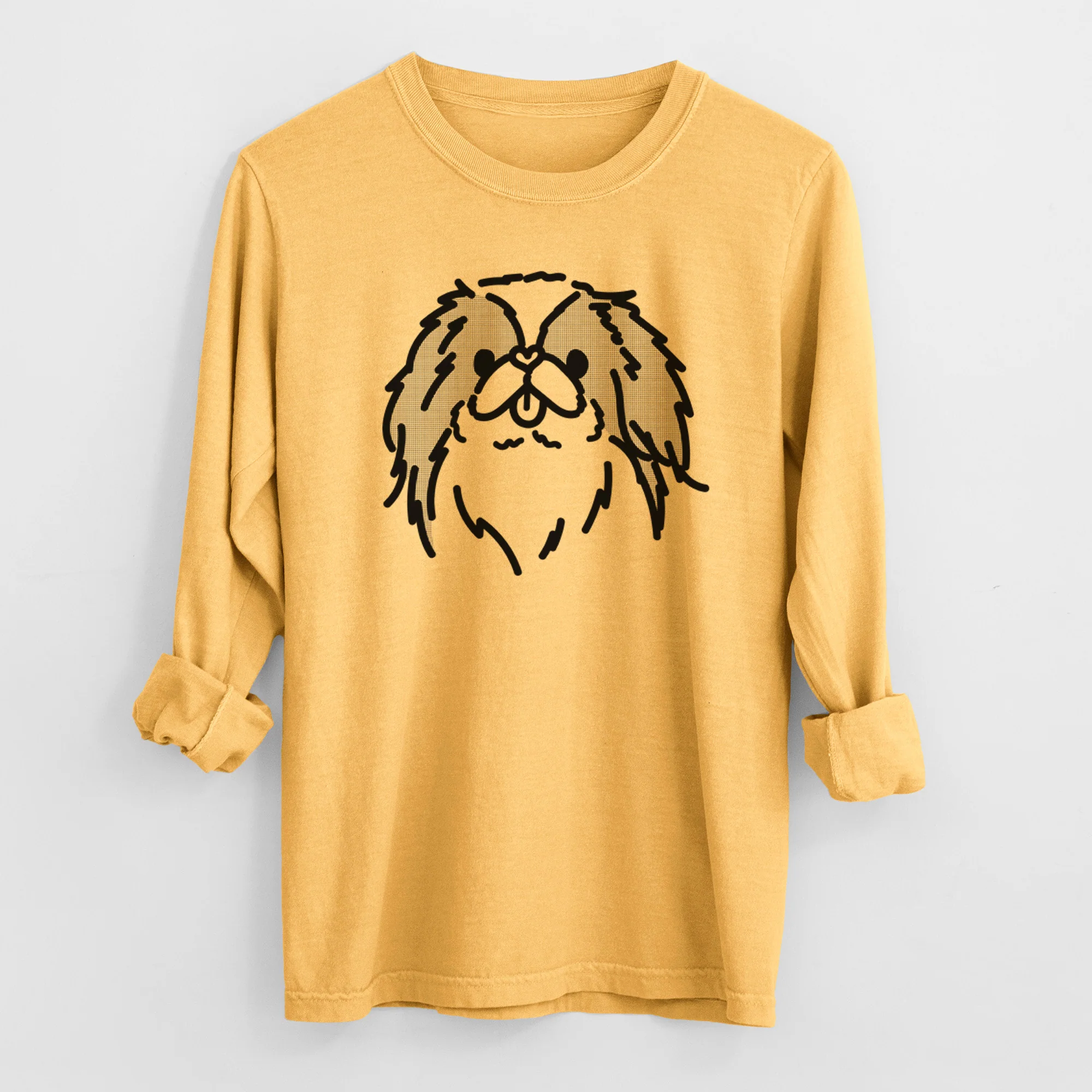 Love Always Japanese Chin - Macha - Heavyweight 100% Cotton Long Sleeve - Image 2
