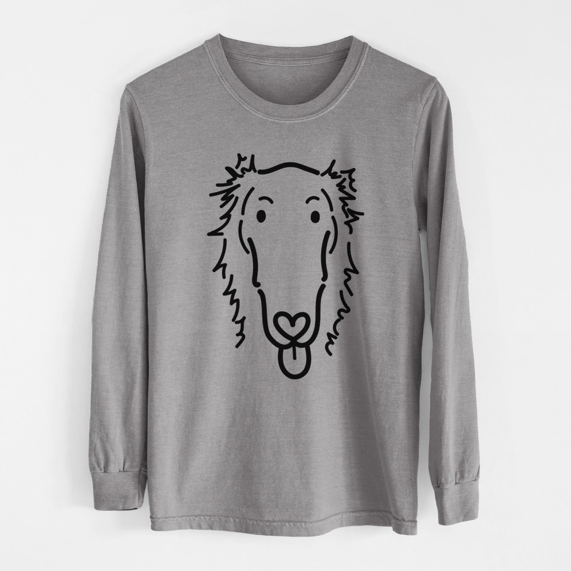Love Always Borzoi - Opal - Heavyweight 100% Cotton Long Sleeve - Image 5
