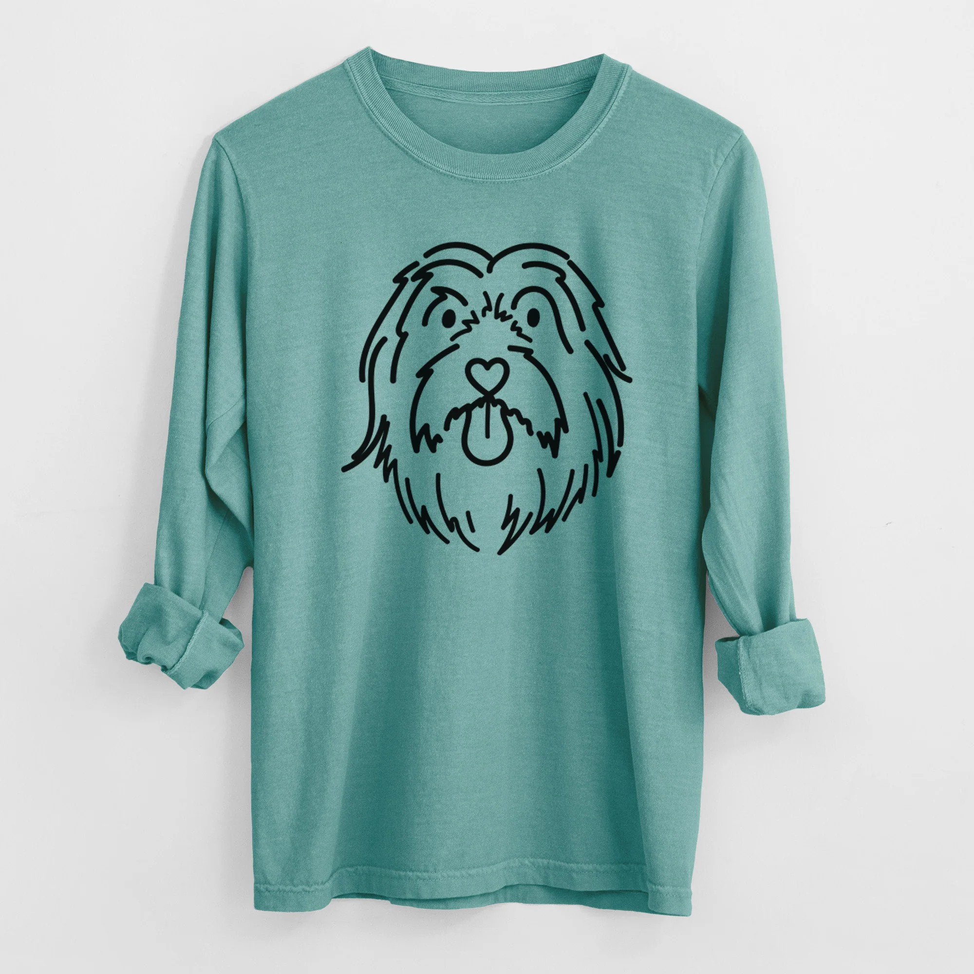 Love Always Bearded Collie - Tucker - Heavyweight 100% Cotton Long Sleeve - Image 8