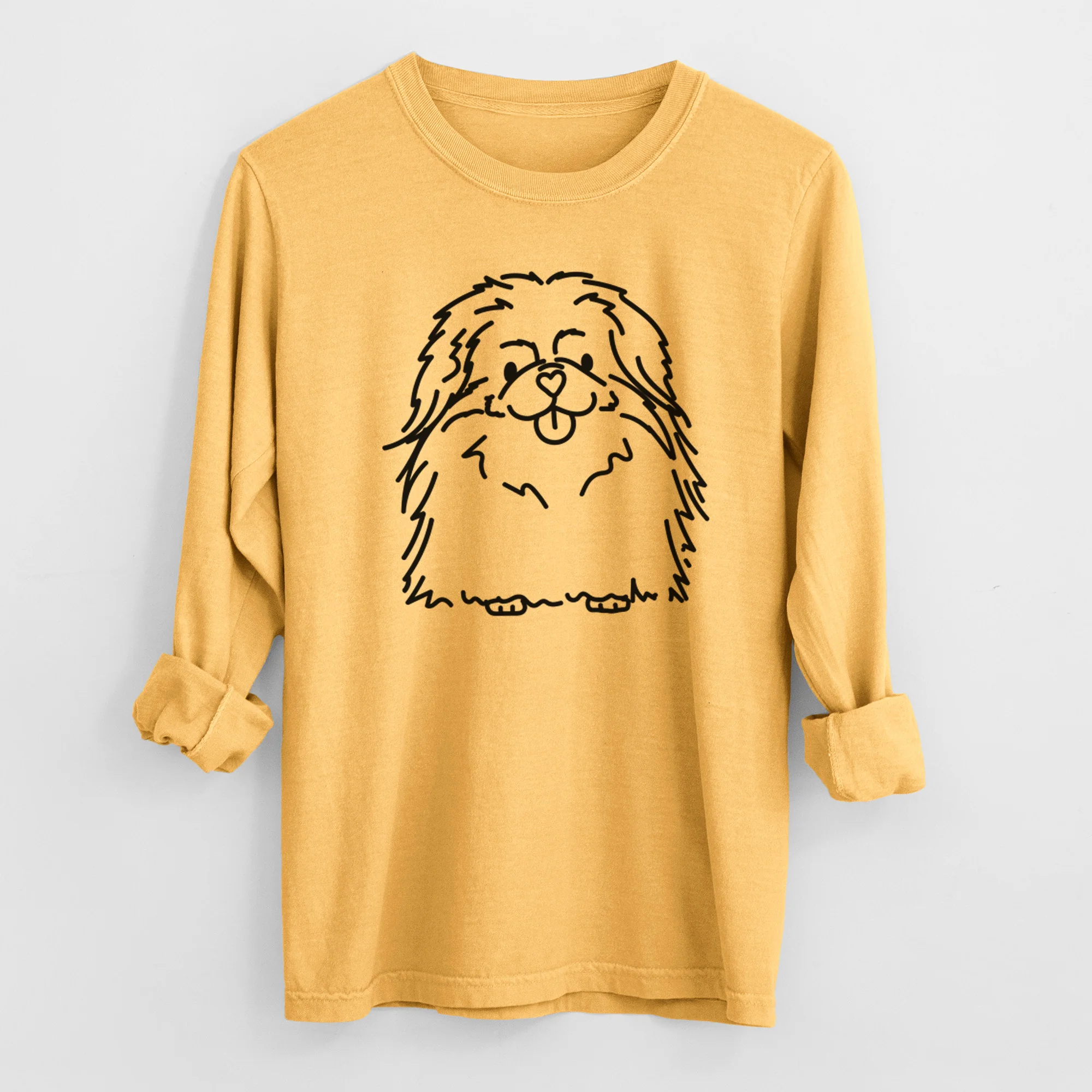 Love Always Pekingese - Viv - Heavyweight 100% Cotton Long Sleeve - Image 6