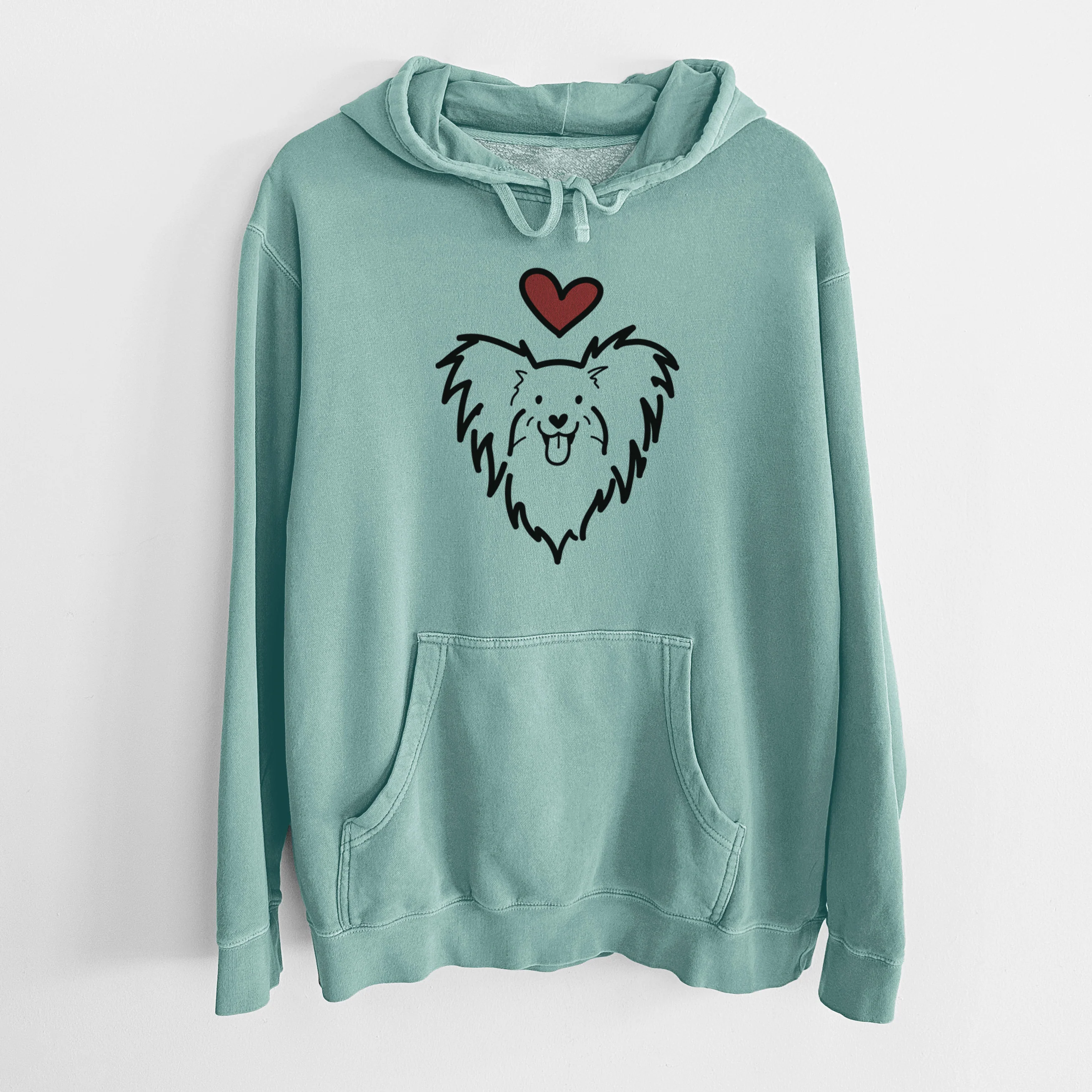Love Always Papillon - Unisex Pigment Dyed Hoodie - Image 10