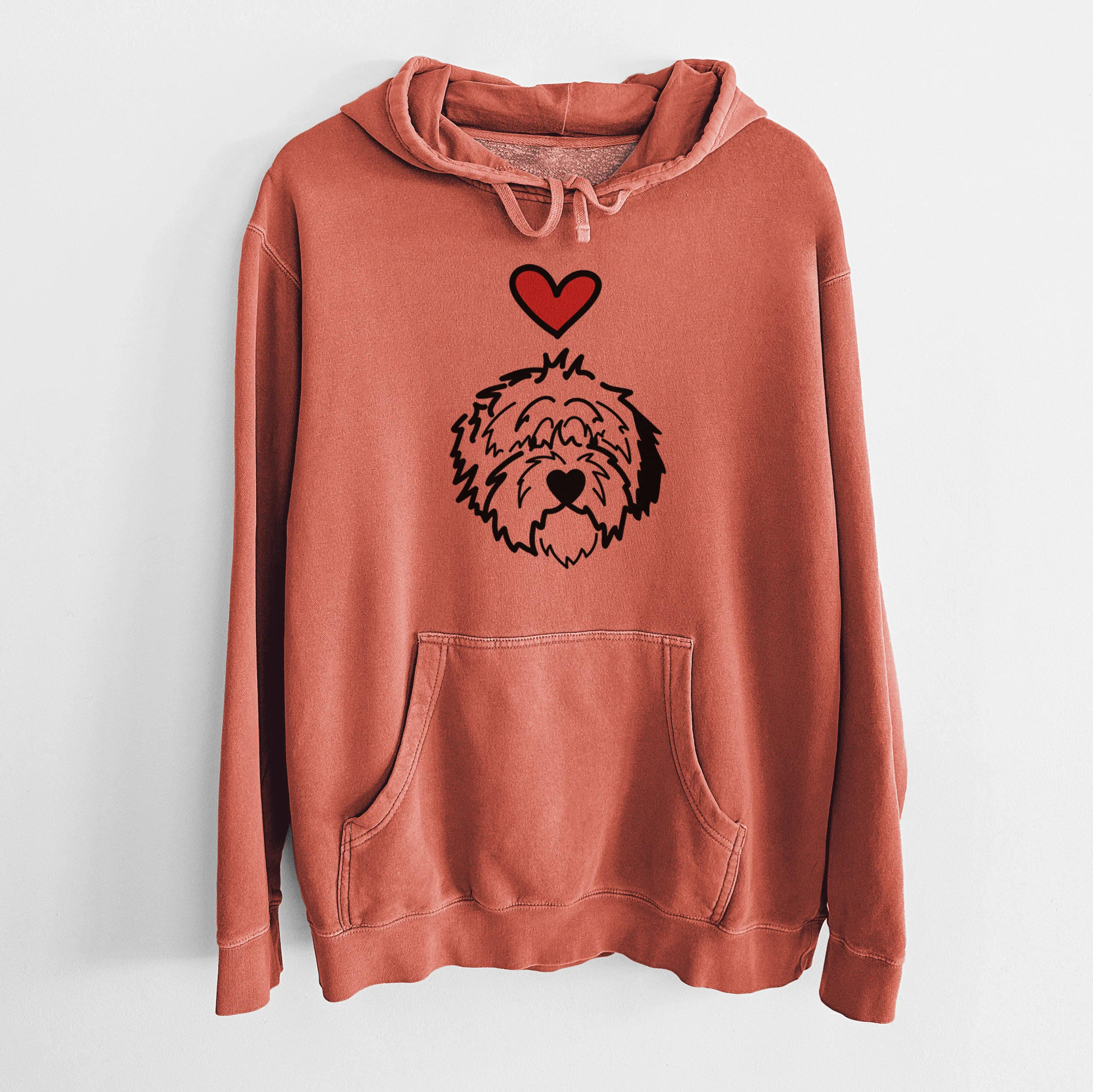 Love Always Old English Sheepdog - Penny - Unisex Pigment Dyed Hoodie - Image 8
