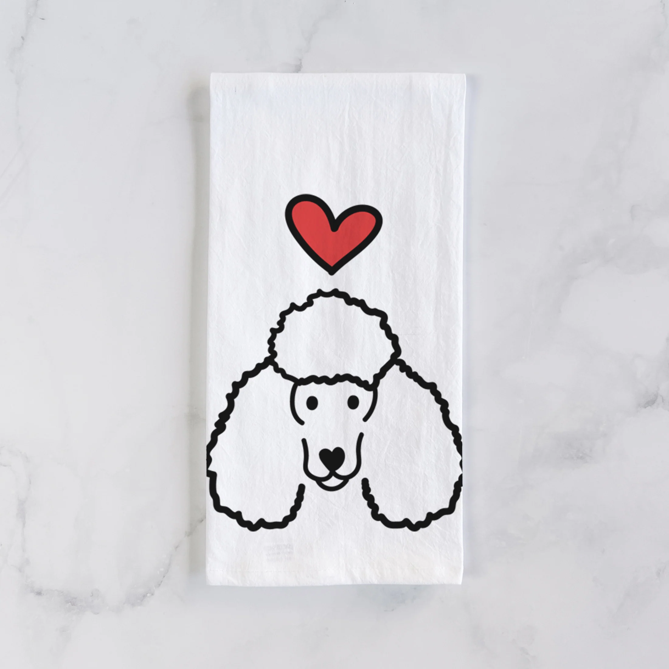 Love Always Poodle - Tea Towel - Image 2