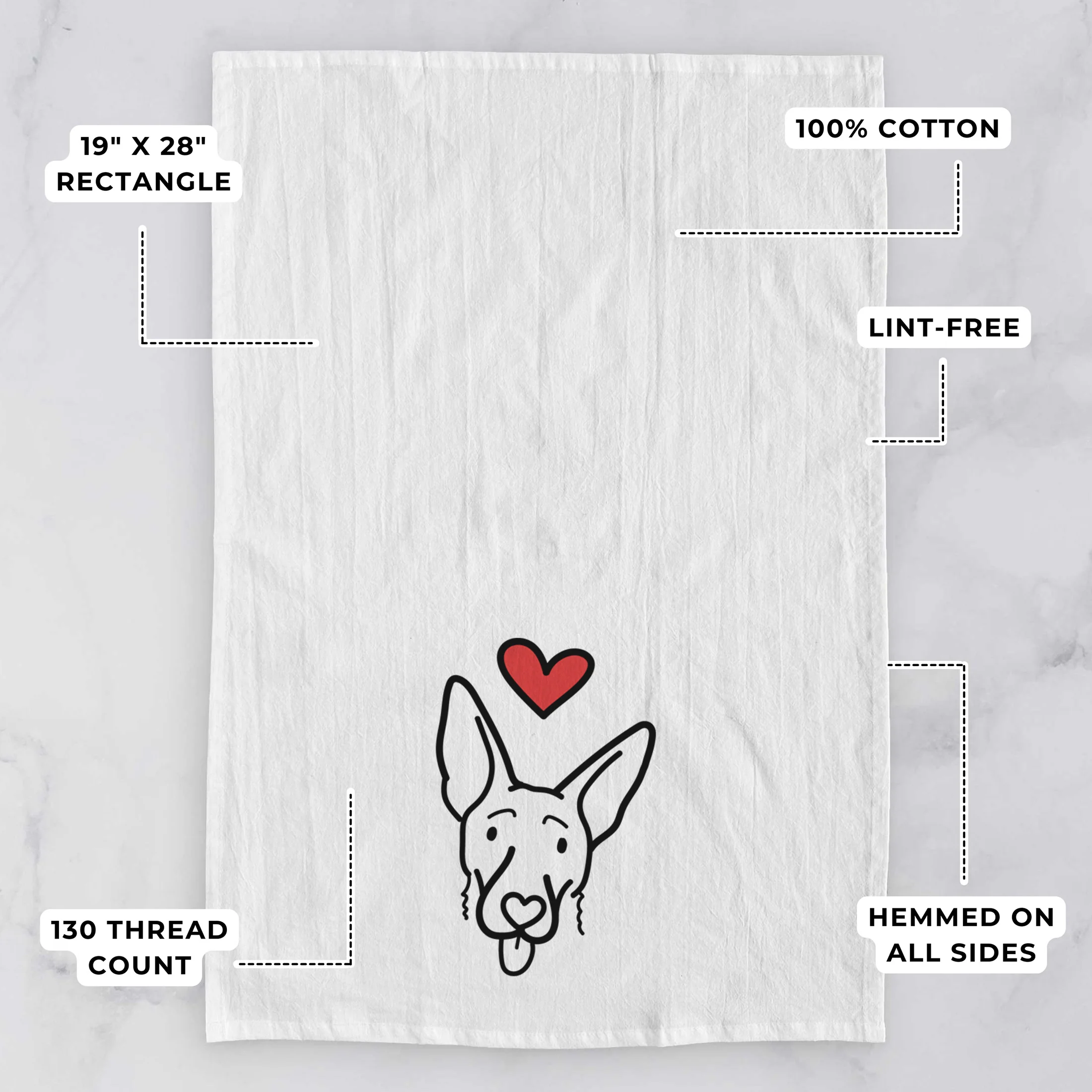 Love Always Shepherd Mix - Rosie - Tea Towel - Image 3