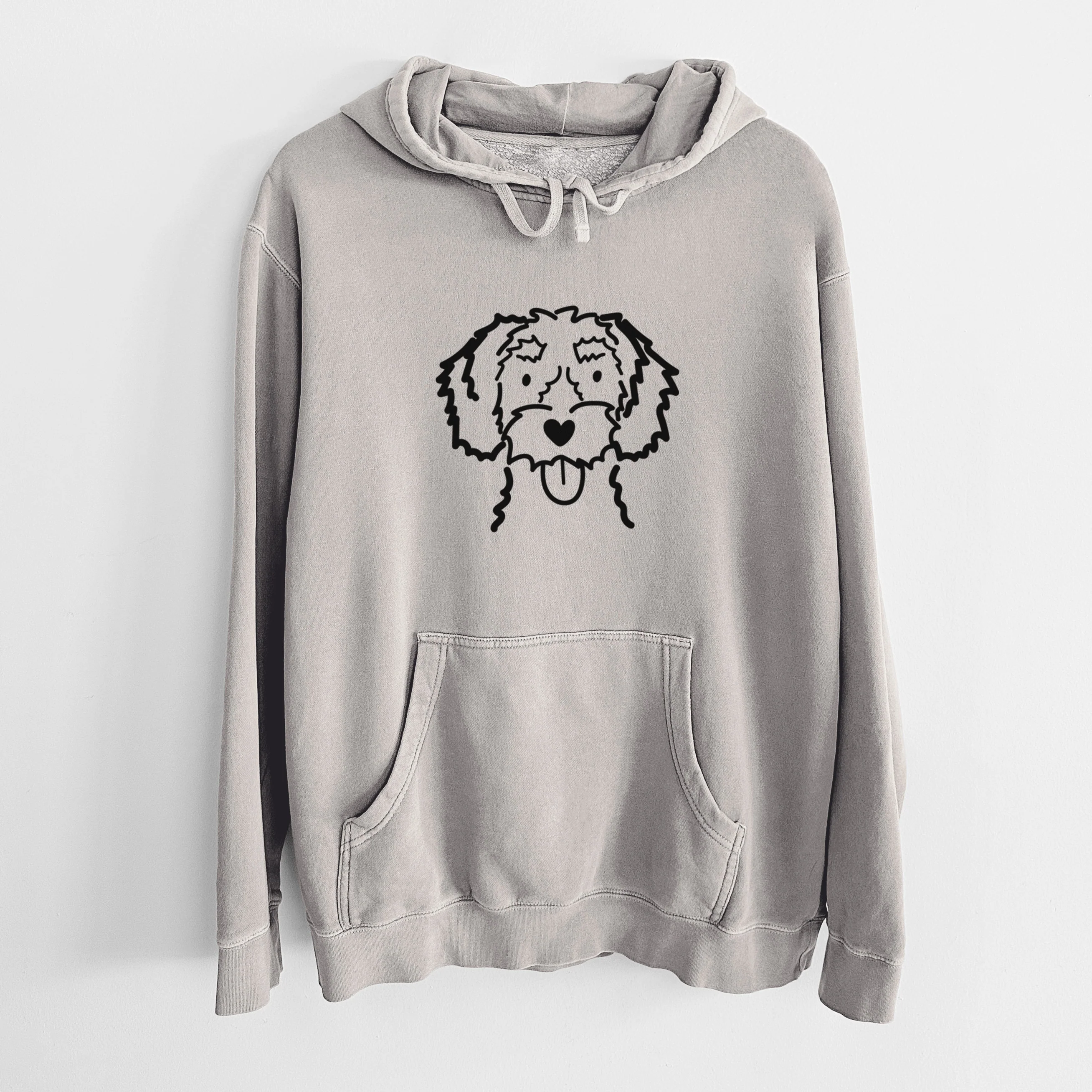 Love Always White Schnoodle - Unisex Pigment Dyed Hoodie - Image 11