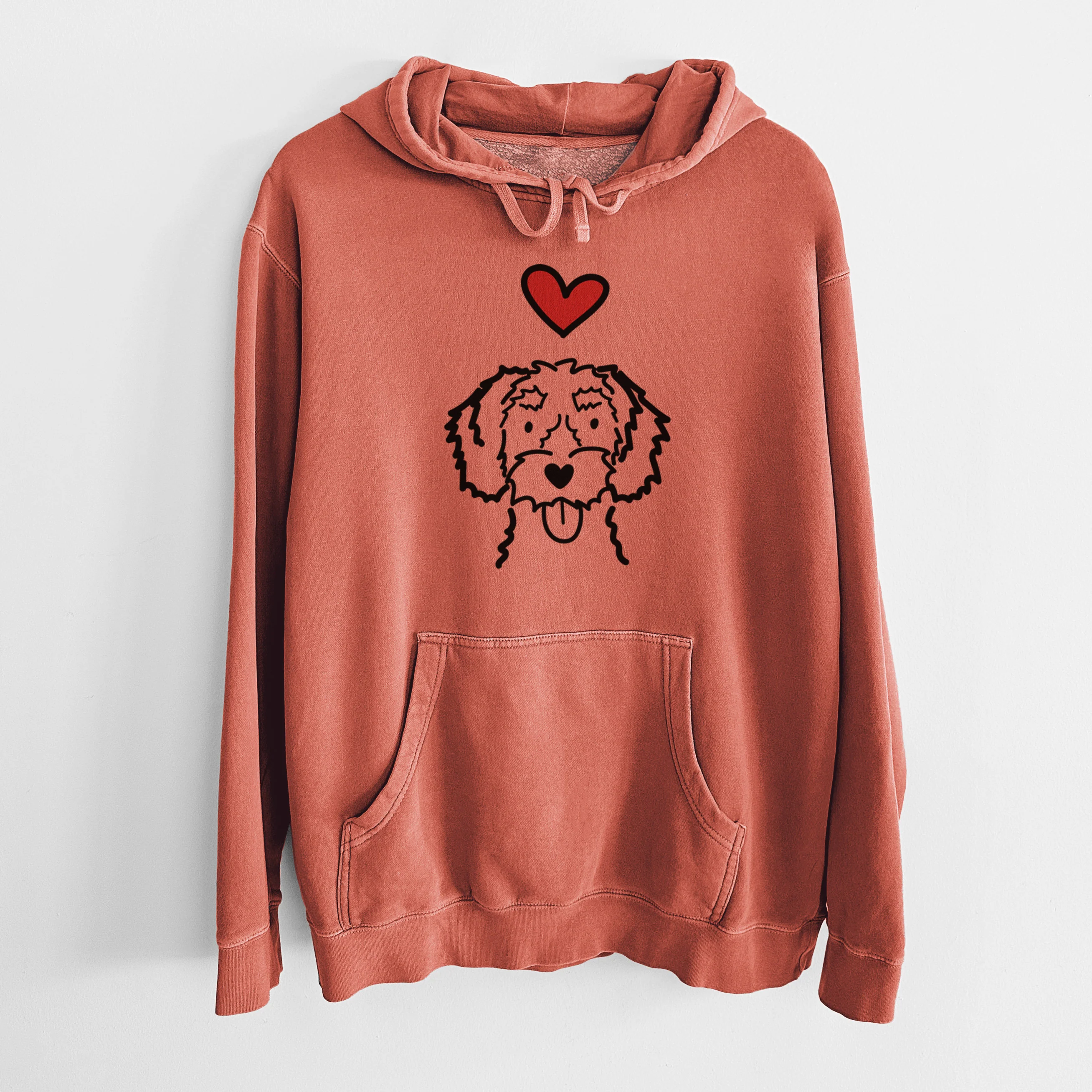 Love Always White Schnoodle - Unisex Pigment Dyed Hoodie - Image 8