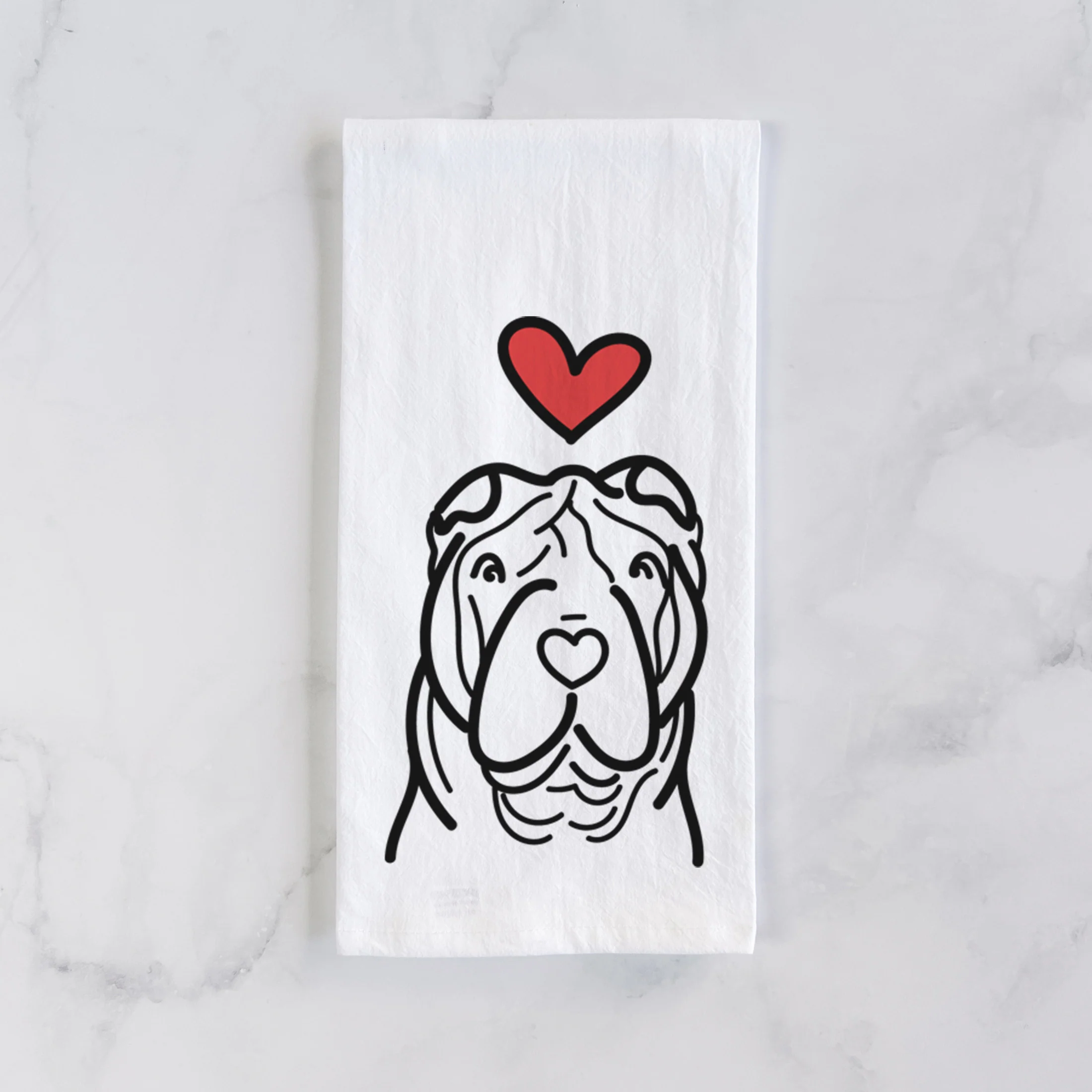 Love Always Shar Pei - Tea Towel - Image 2