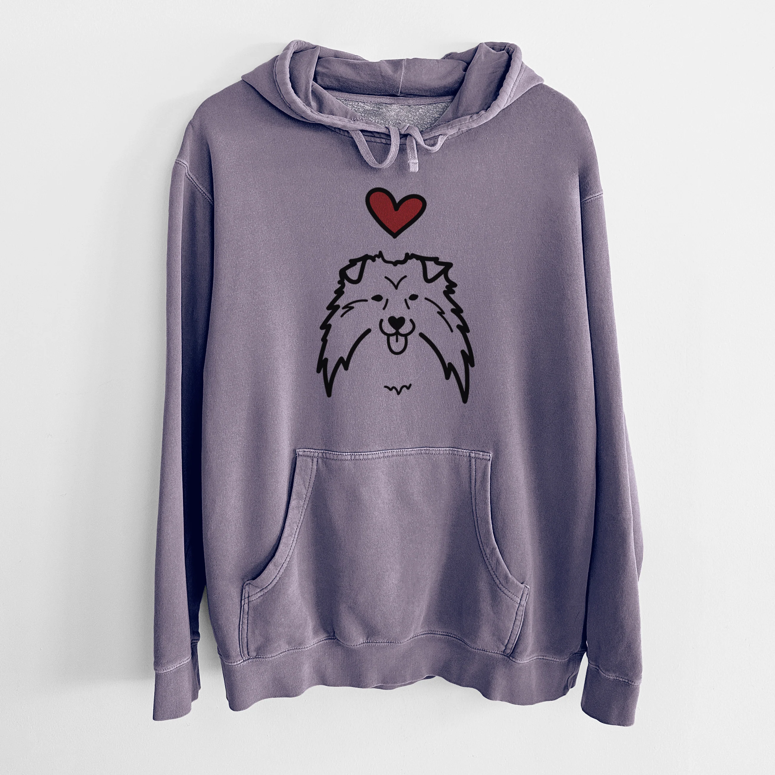 Love Always Shetland Sheepdog - Unisex Pigment Dyed Hoodie - Image 9