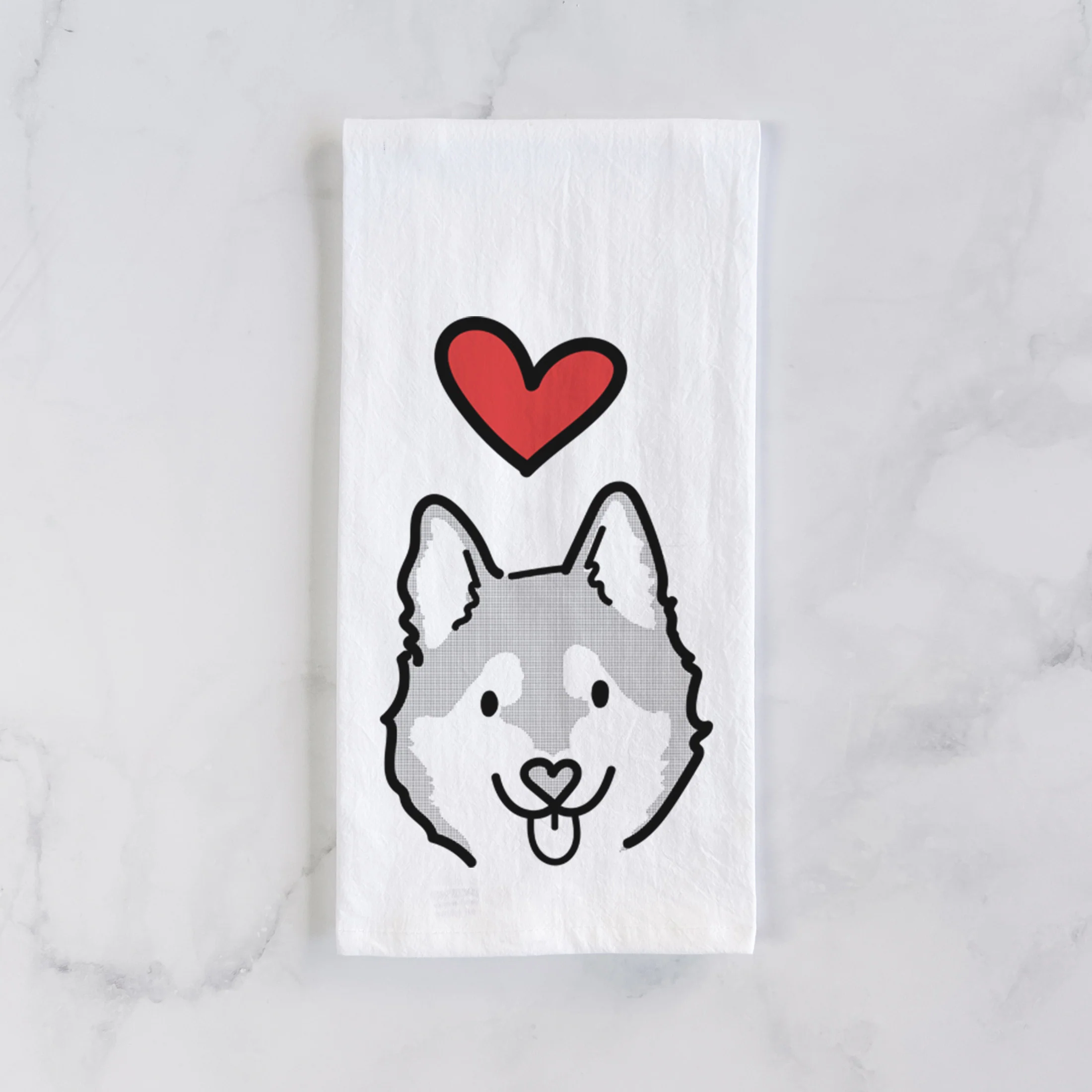 Love Always Alaskan Klee Kai - Sitka - Tea Towel - Image 2