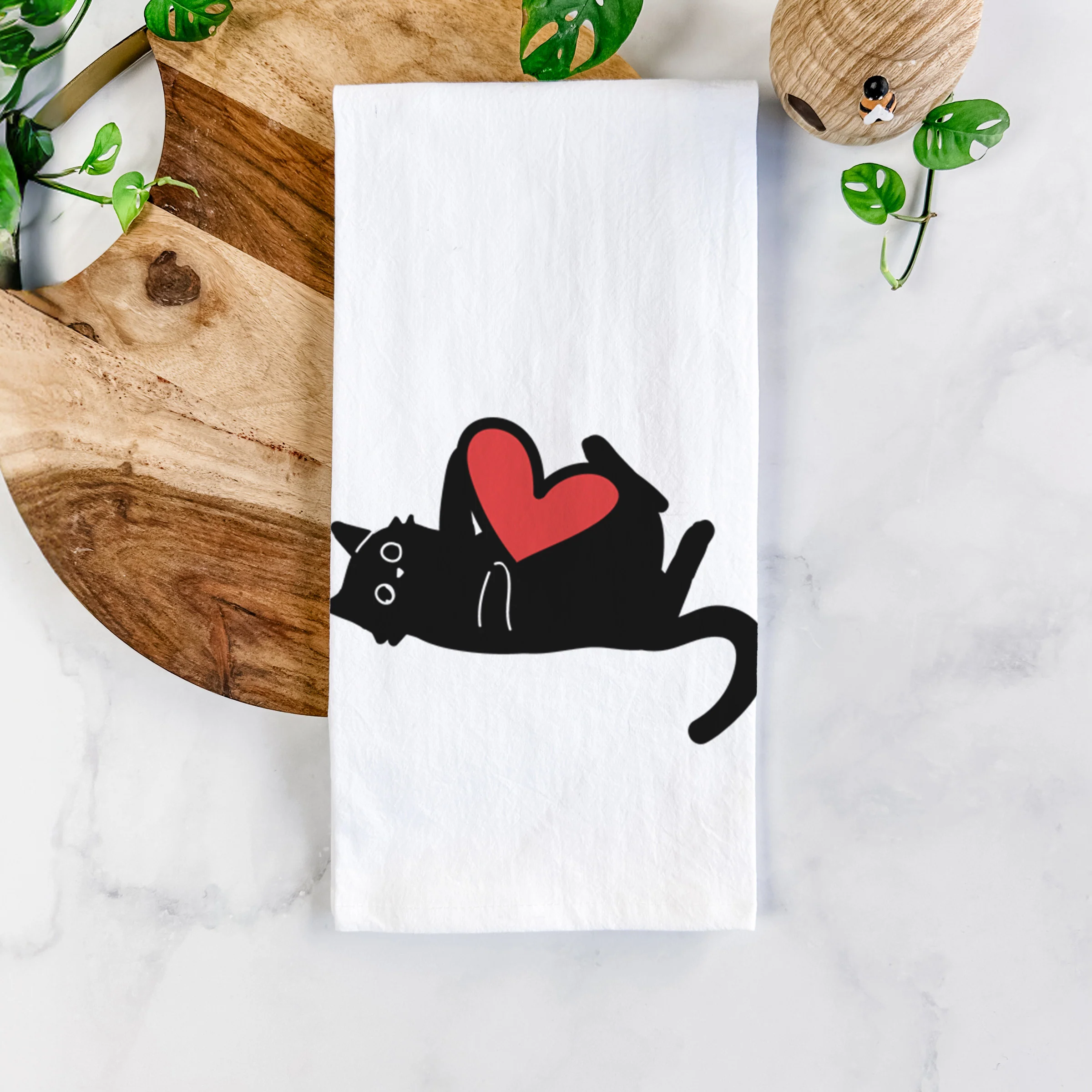 Love Always Black Cat - Smash - Tea Towel - Image 5