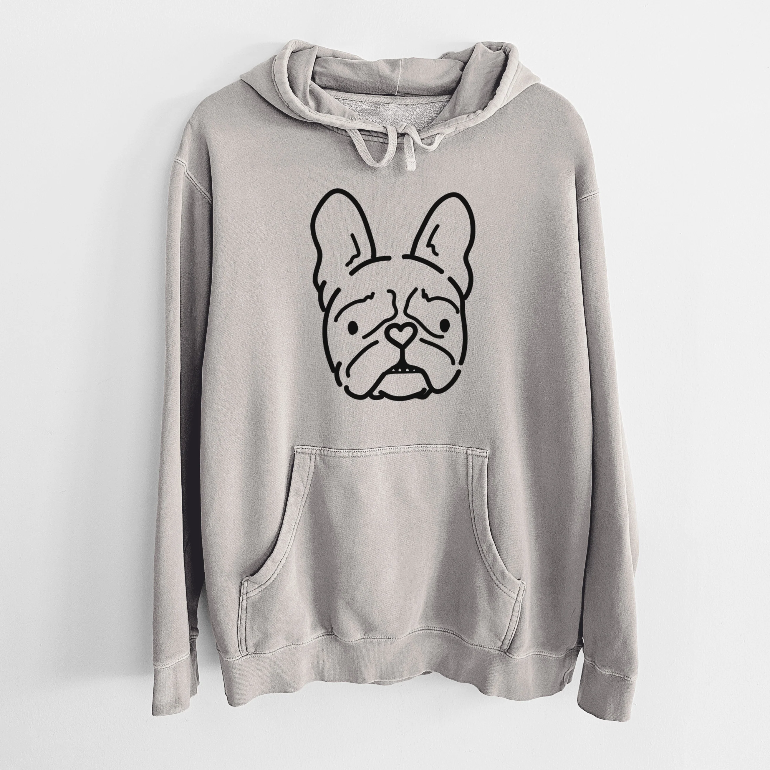 Love Always French Bulldog - Squishy - Unisex Pigment Dyed Hoodie - Image 11