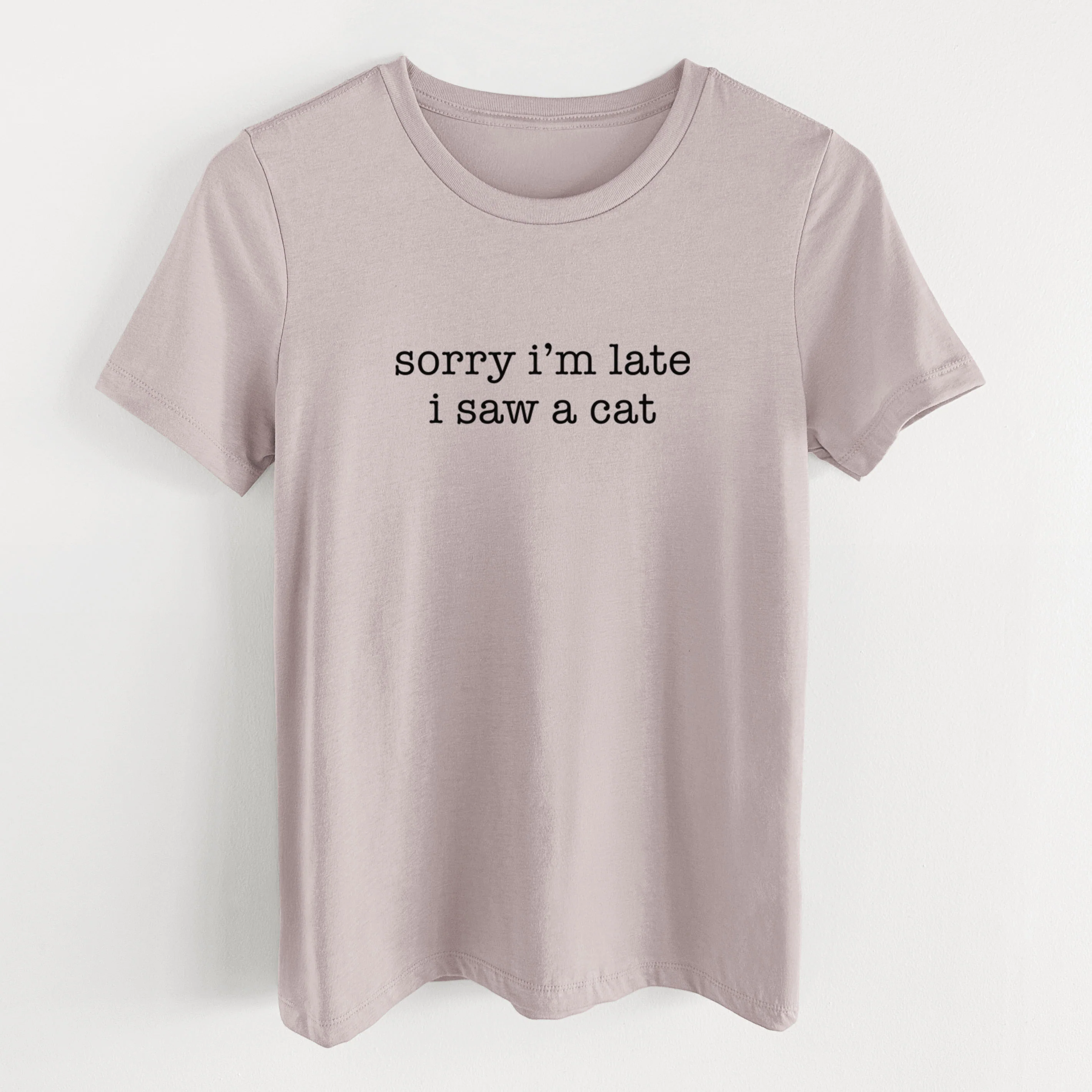 Sorry I'm Late I Saw a Cat - Women's Lightweight Relaxed Fit 100% Cotton Crewneck - Image 15