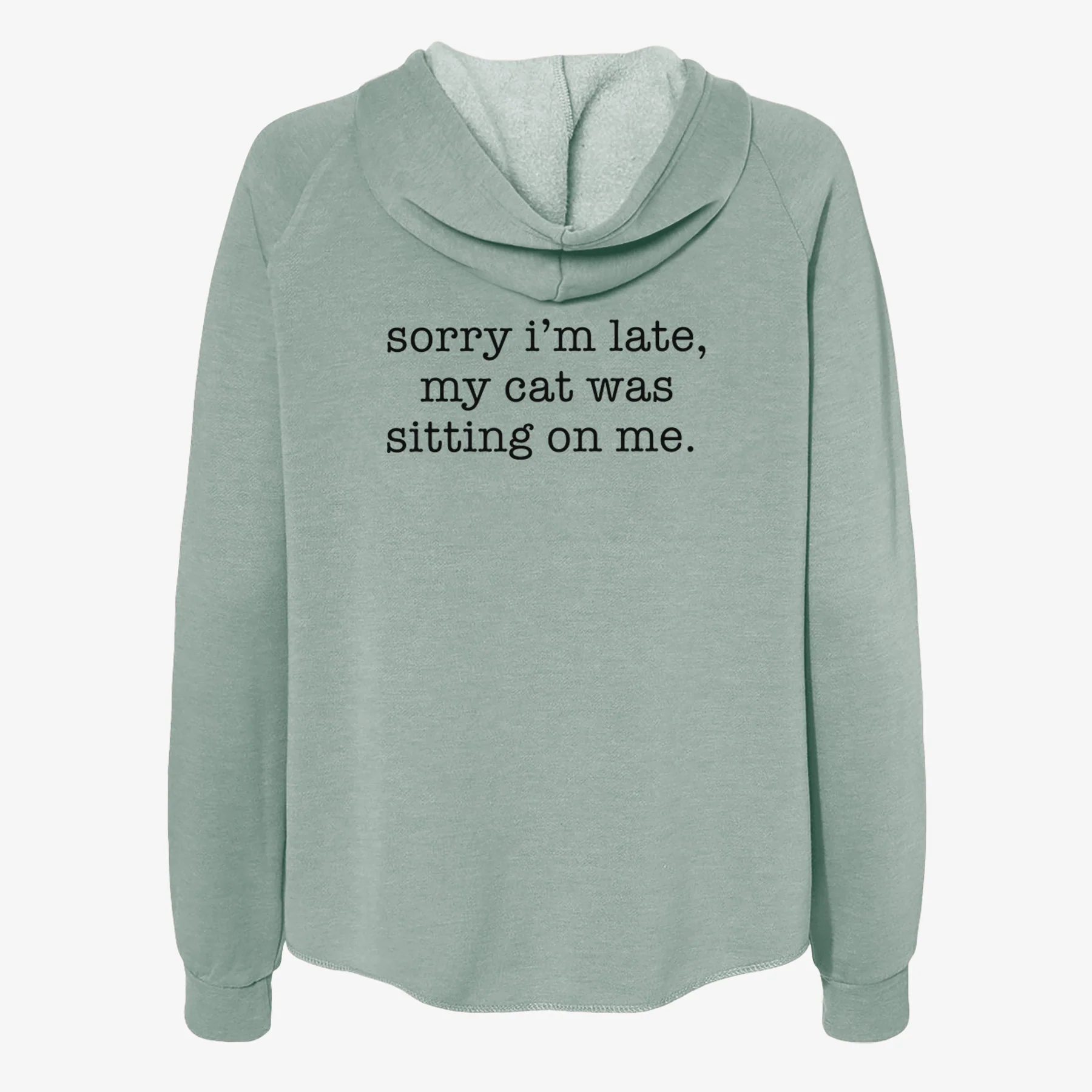 Sorry I'm Late, My Cat Was Sitting On Me. - Women's Cali Wave Zip-Up Sweatshirt - Image 4