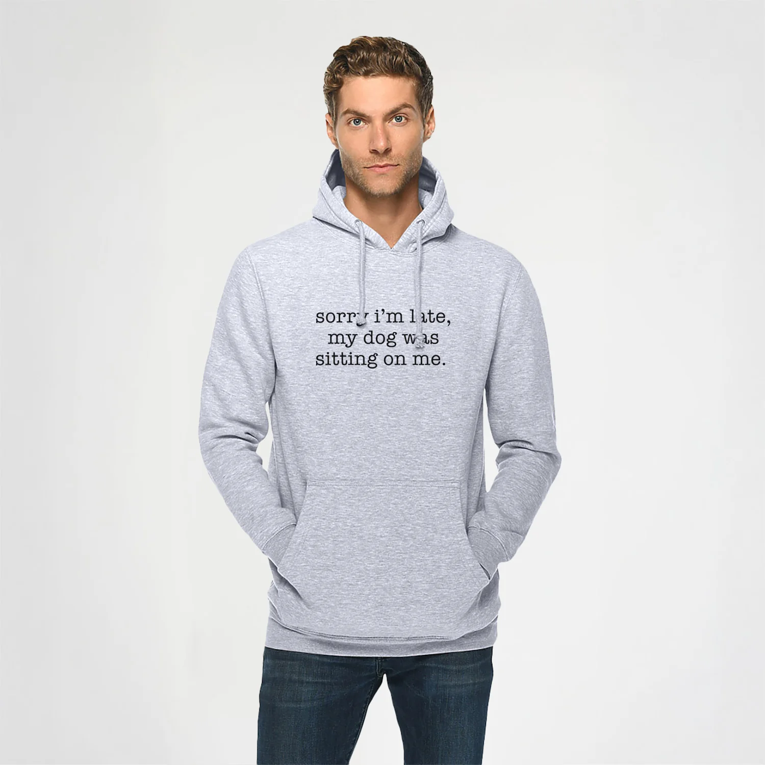 Sorry I'm Late, My Dog Was Sitting On Me. - Heavyweight Fleece Hoodie - Image 2