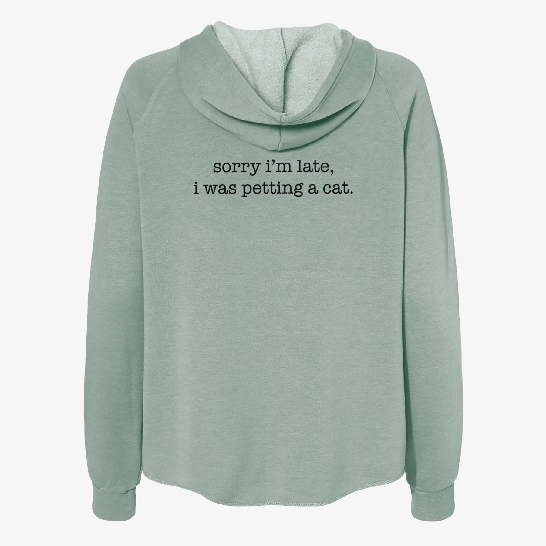 Sorry I'm Late I Was Petting a Cat - Women's Cali Wave Zip-Up Sweatshirt - Image 4