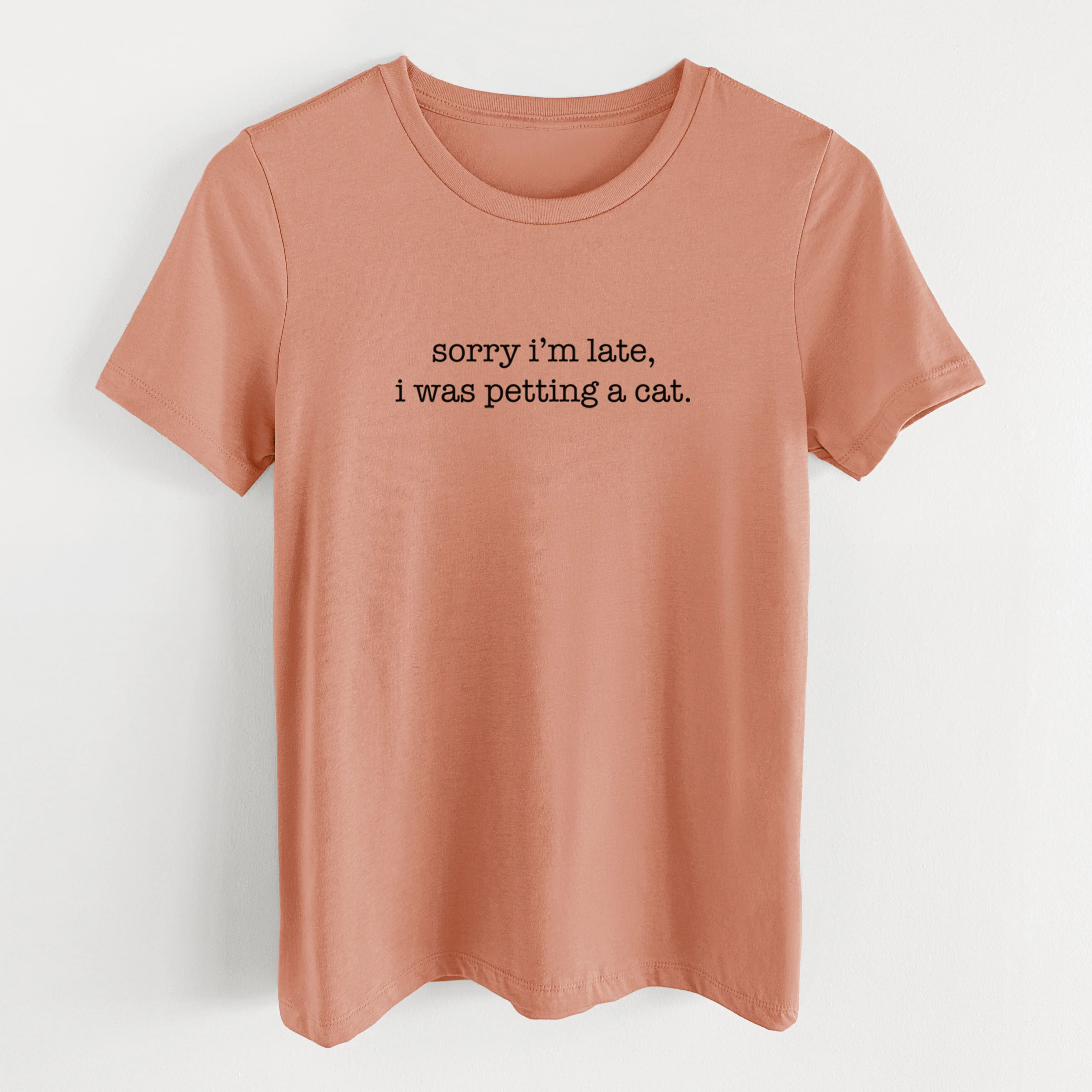 Sorry I'm Late I Was Petting a Cat - Women's Lightweight Relaxed Fit 100% Cotton Crewneck - Image 13