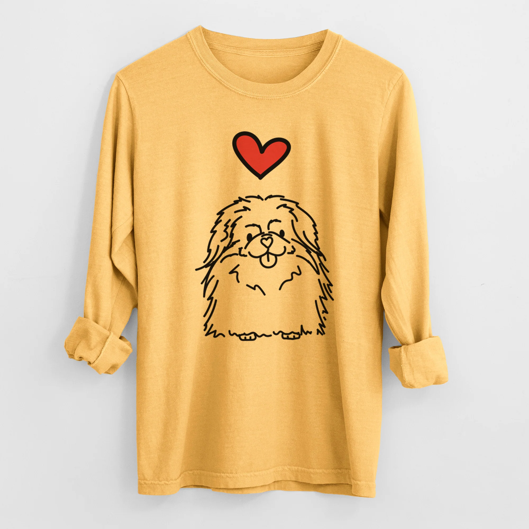 Love Always Pekingese - Viv - Heavyweight 100% Cotton Long Sleeve - Image 2