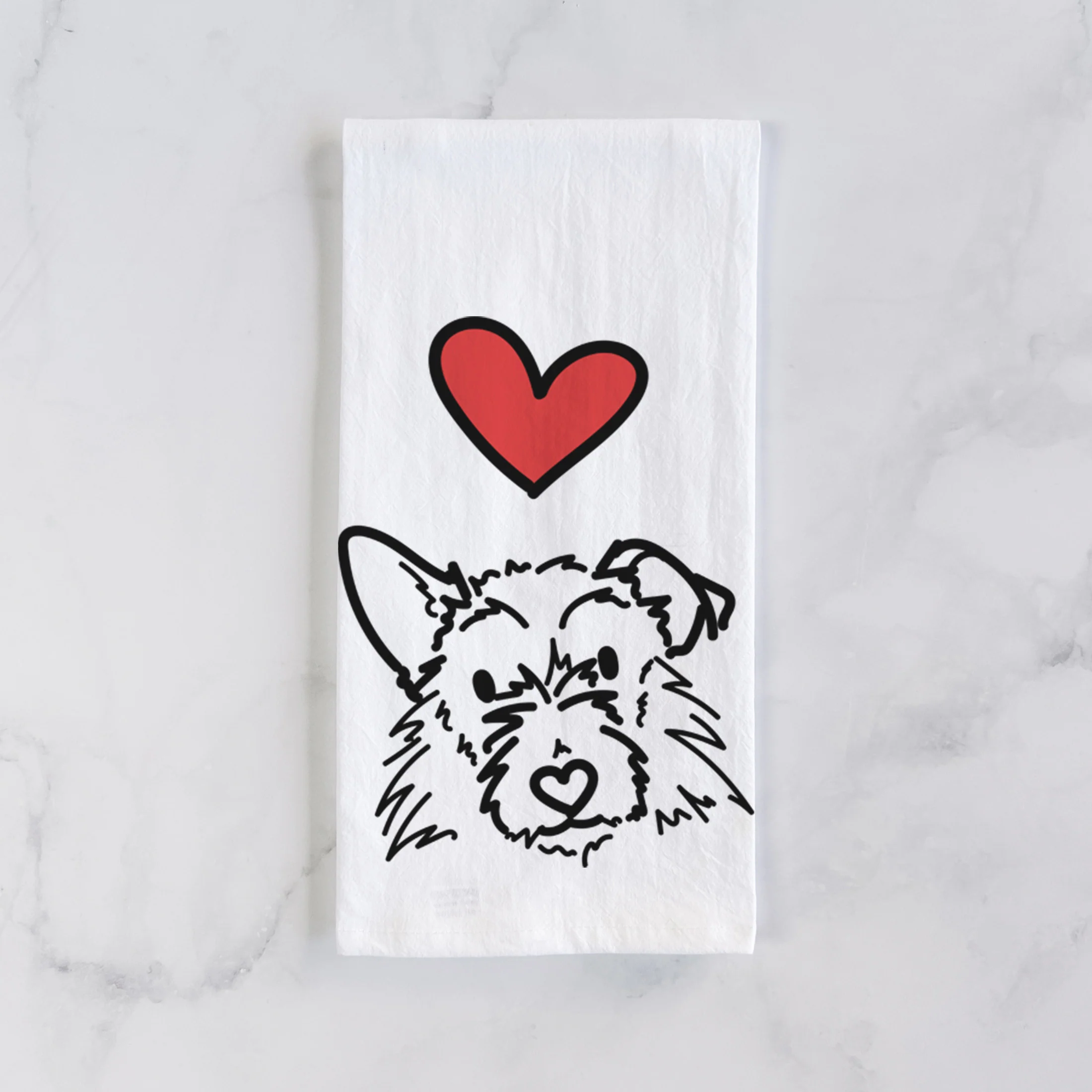 Love Always Terrier Mix - Ziggy - Tea Towel - Image 2