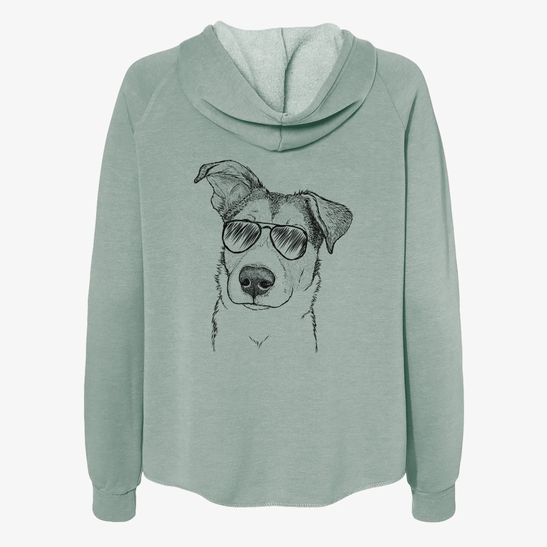 Leia the Mixed Breed - Women's Cali Wave Zip-Up Sweatshirt - Image 7