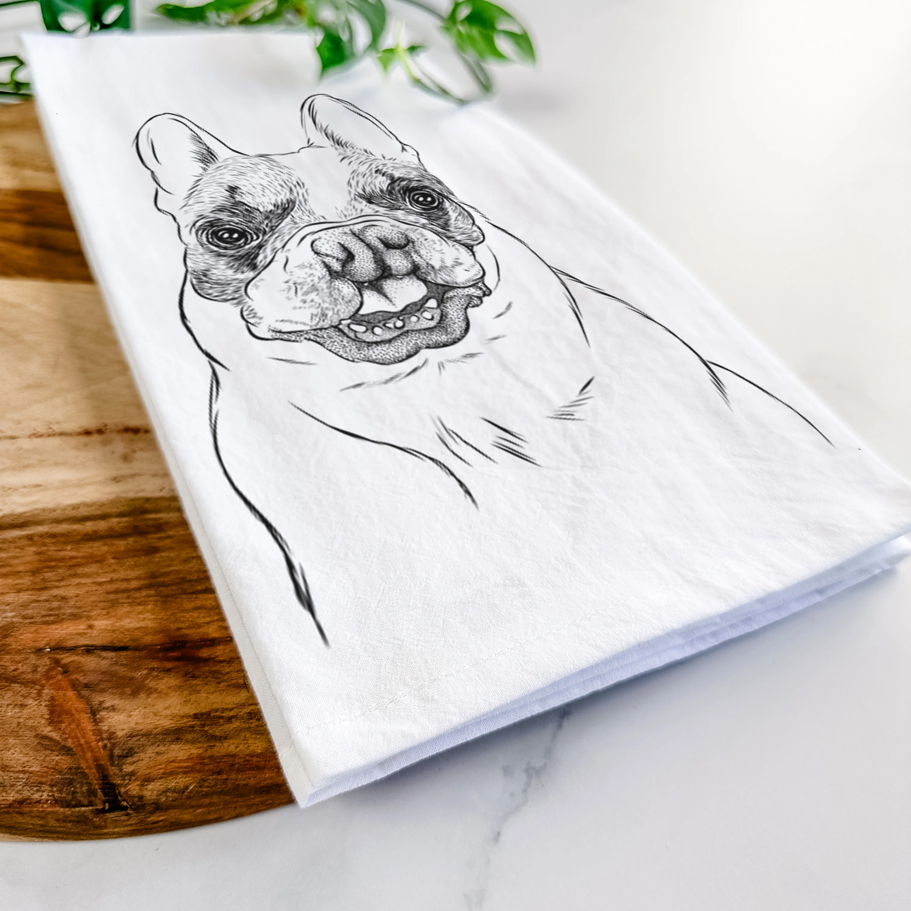 Lentil the French Bulldog Tea Towel - Image 5