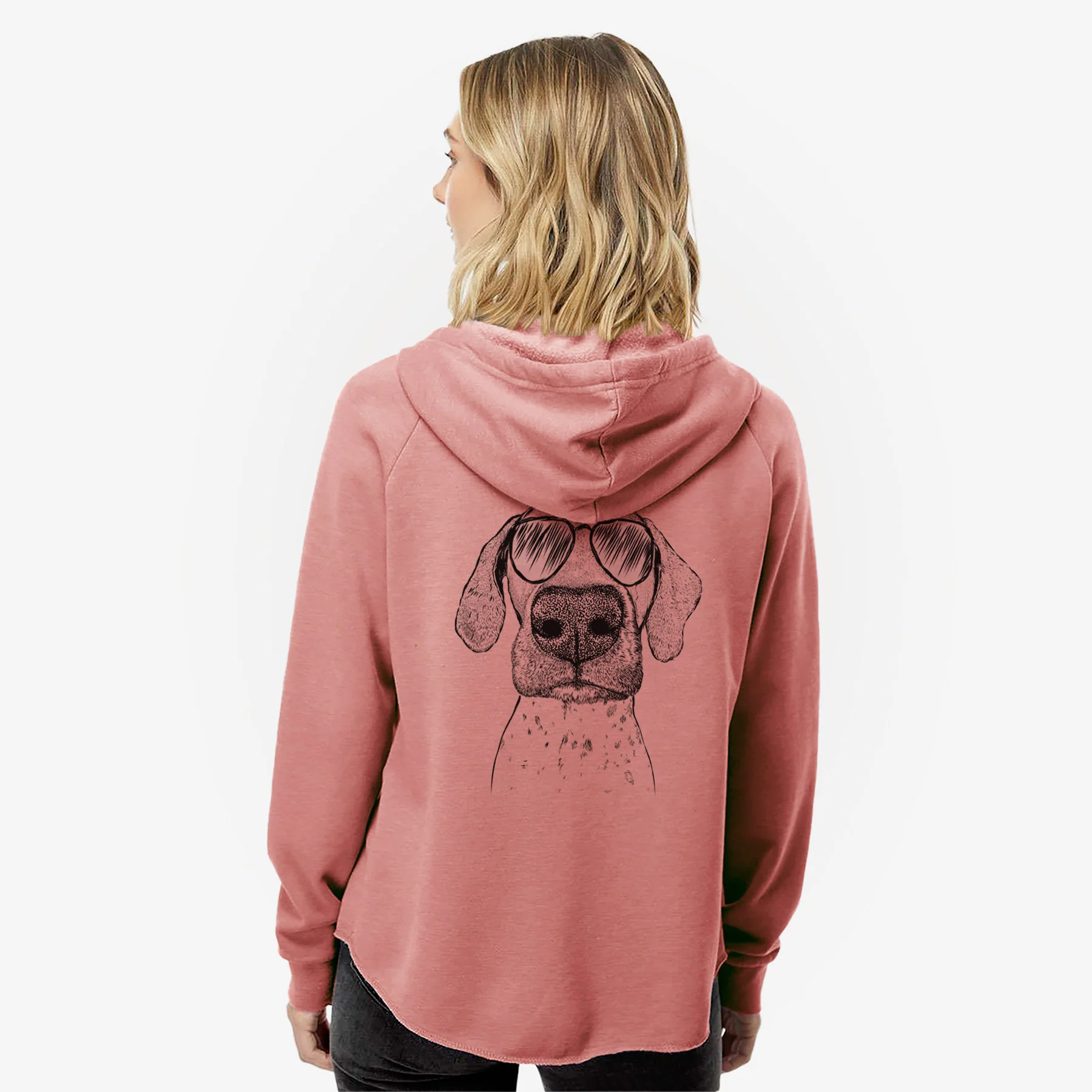 Leroy the German Shorthaired Pointer - Women's Cali Wave Zip-Up Sweatshirt - Image 8