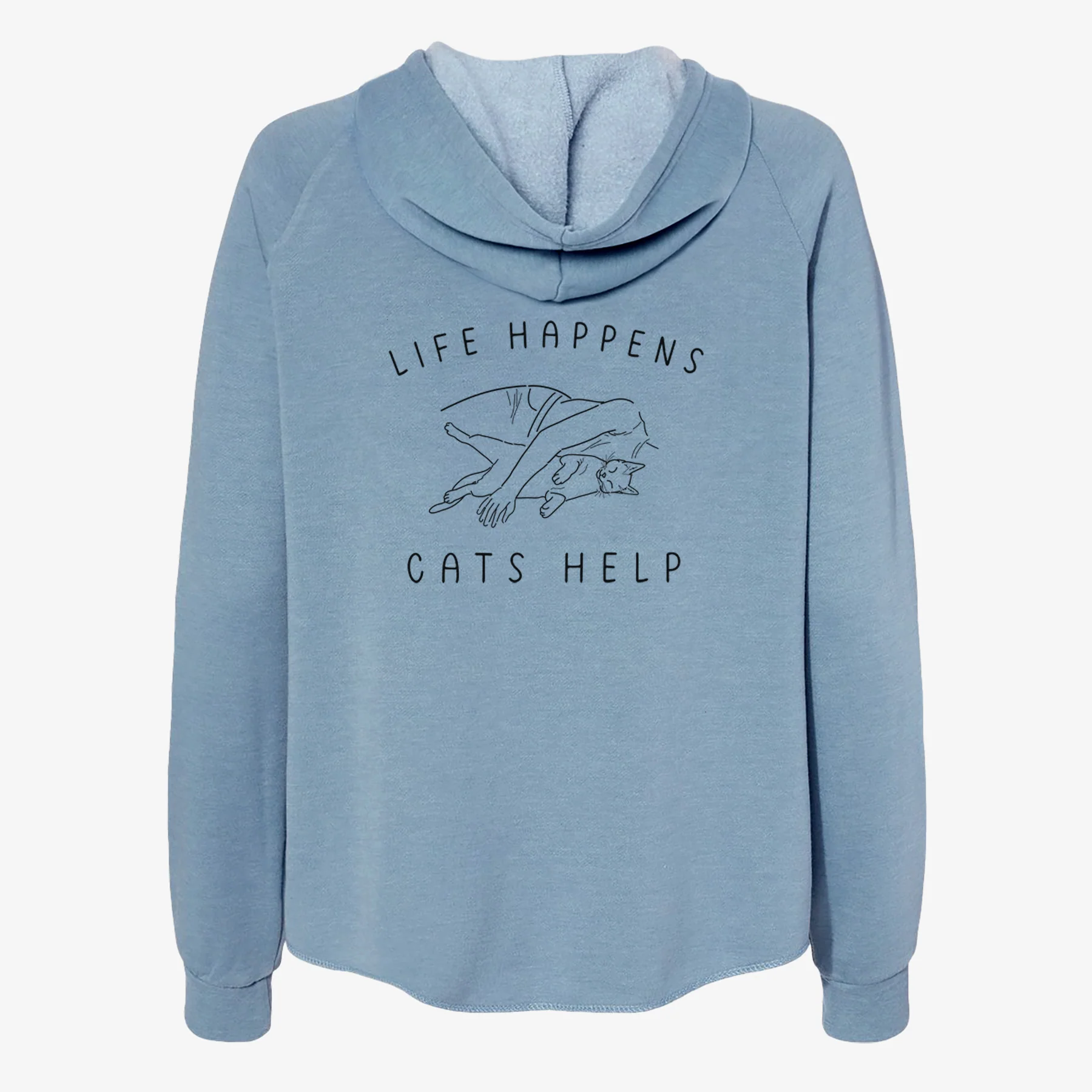Life Happens Cats Help - Shorthair Cat - Women's Cali Wave Zip-Up Sweatshirt - Image 6