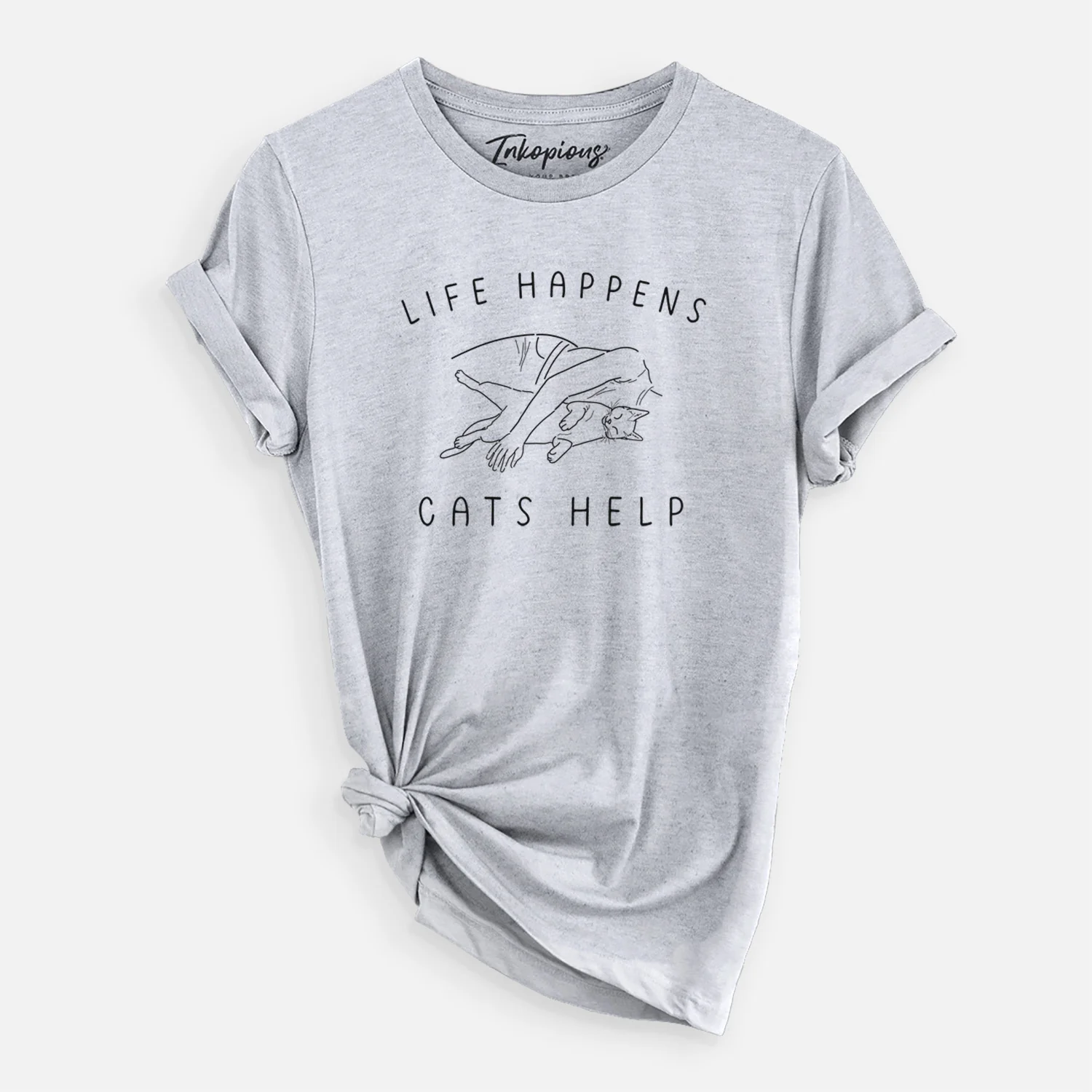 Life Happens Cats Help - Shorthair Cat - Unisex Crewneck - Image 3