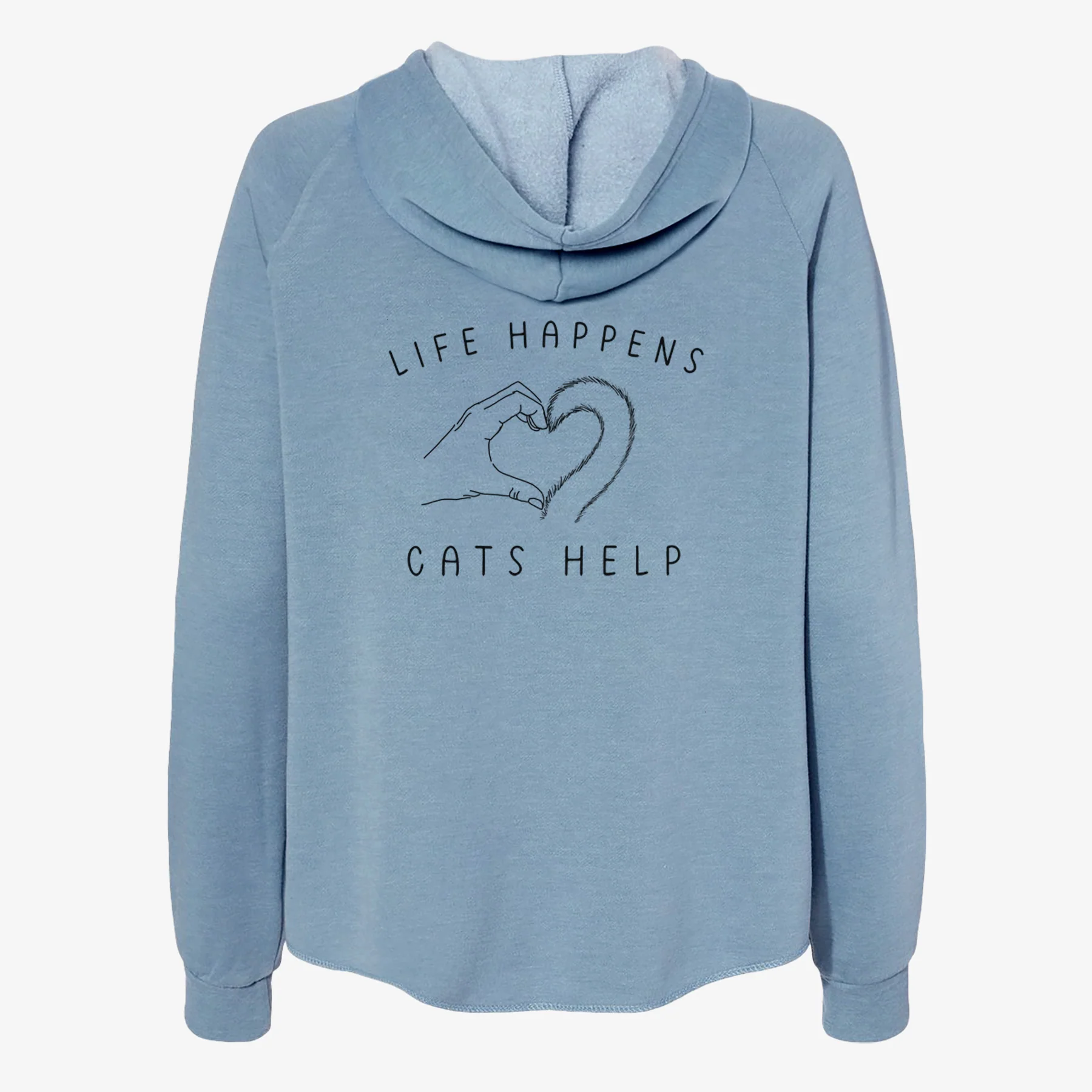 Life Happens Cats Help - Women's Cali Wave Zip-Up Sweatshirt - Image 6