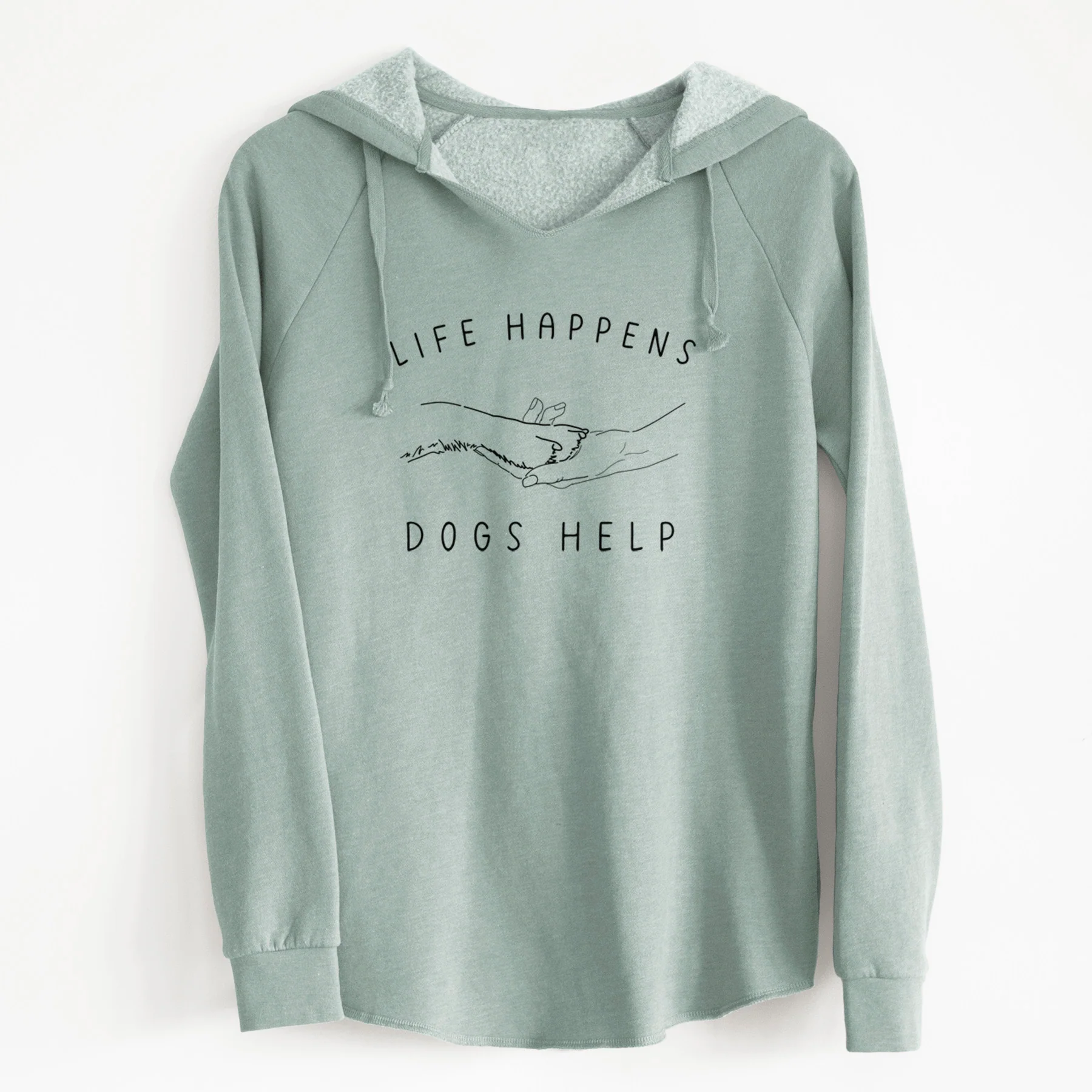 Life Happens Dogs Help - Paw - Cali Wave Hooded Sweatshirt - Image 2