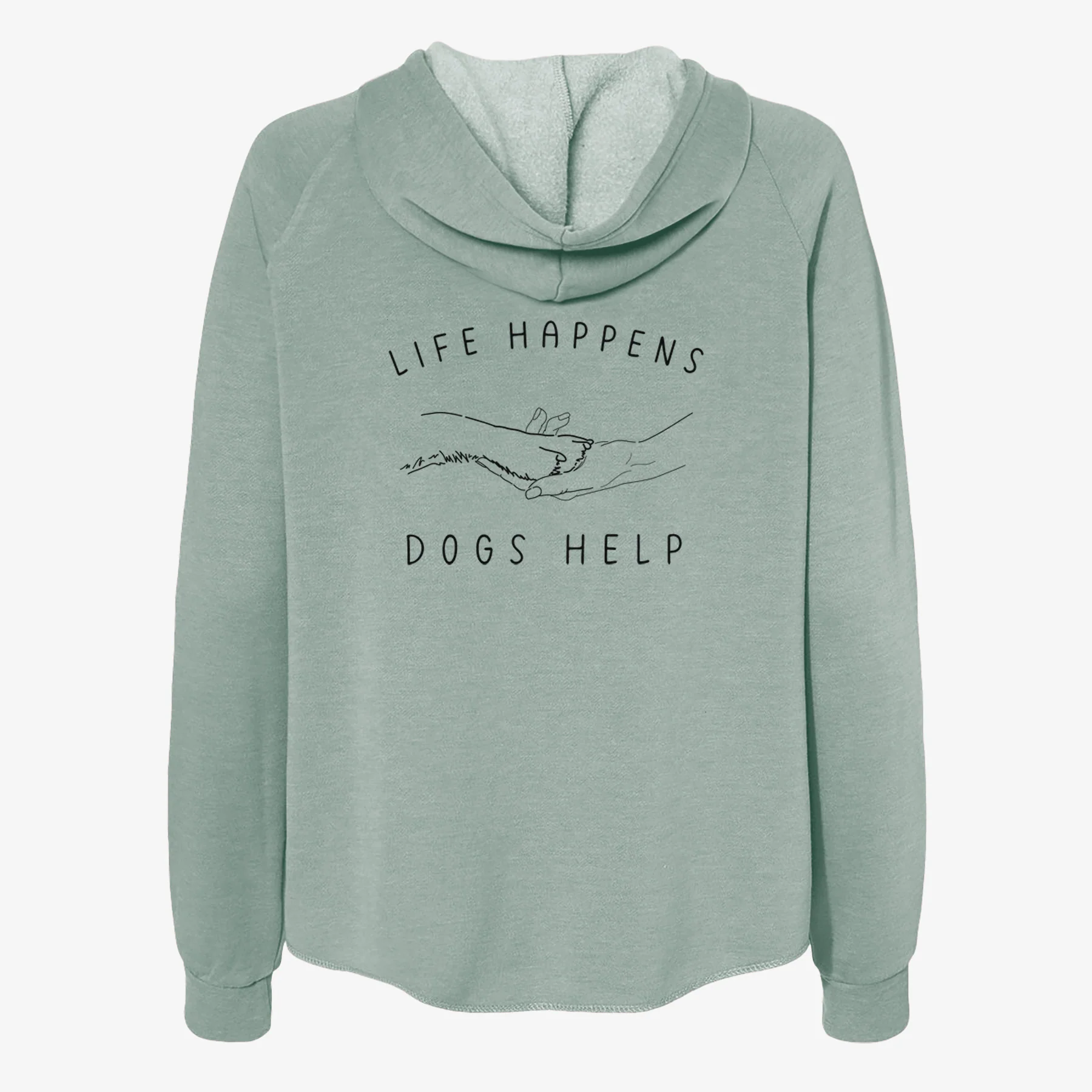 Life Happens Dogs Help - Paw - Women's Cali Wave Zip-Up Sweatshirt - Image 4