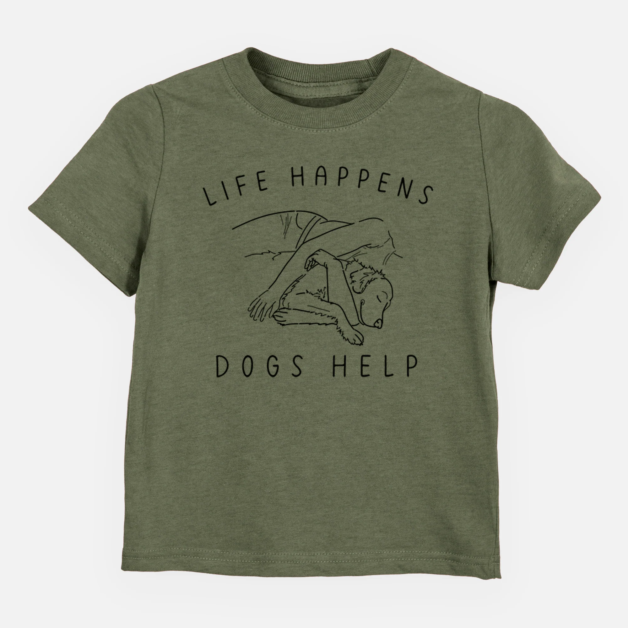 Life Happens Dogs Help - Golden Retriever - Kids/Youth/Toddler Shirt - Image 4