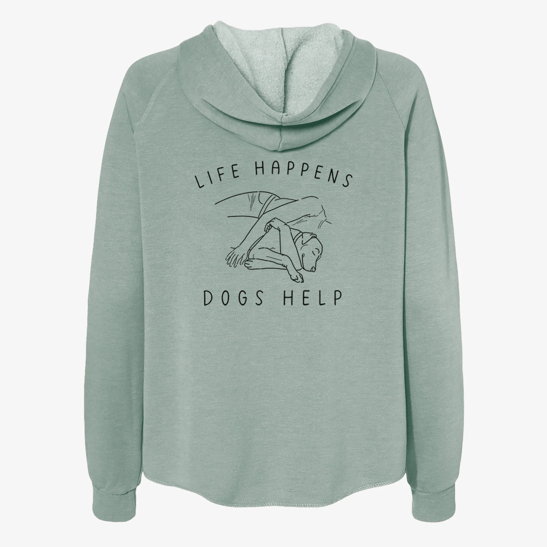 Life Happens Dogs Help - Labrador - Women's Cali Wave Zip-Up Sweatshirt - Image 4
