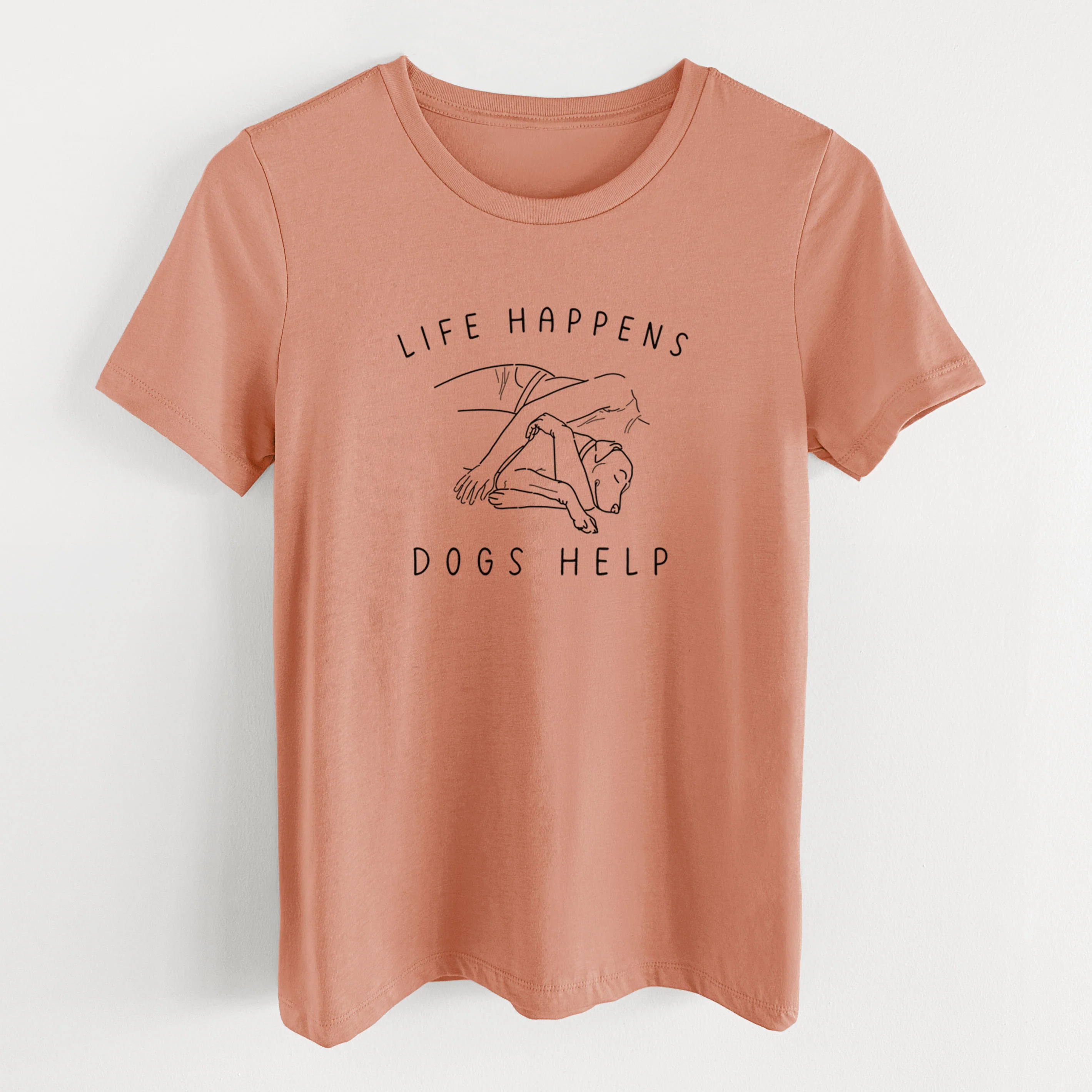 Life Happens Dogs Help - Labrador - Women's Lightweight Relaxed Fit 100% Cotton Crewneck - Image 13