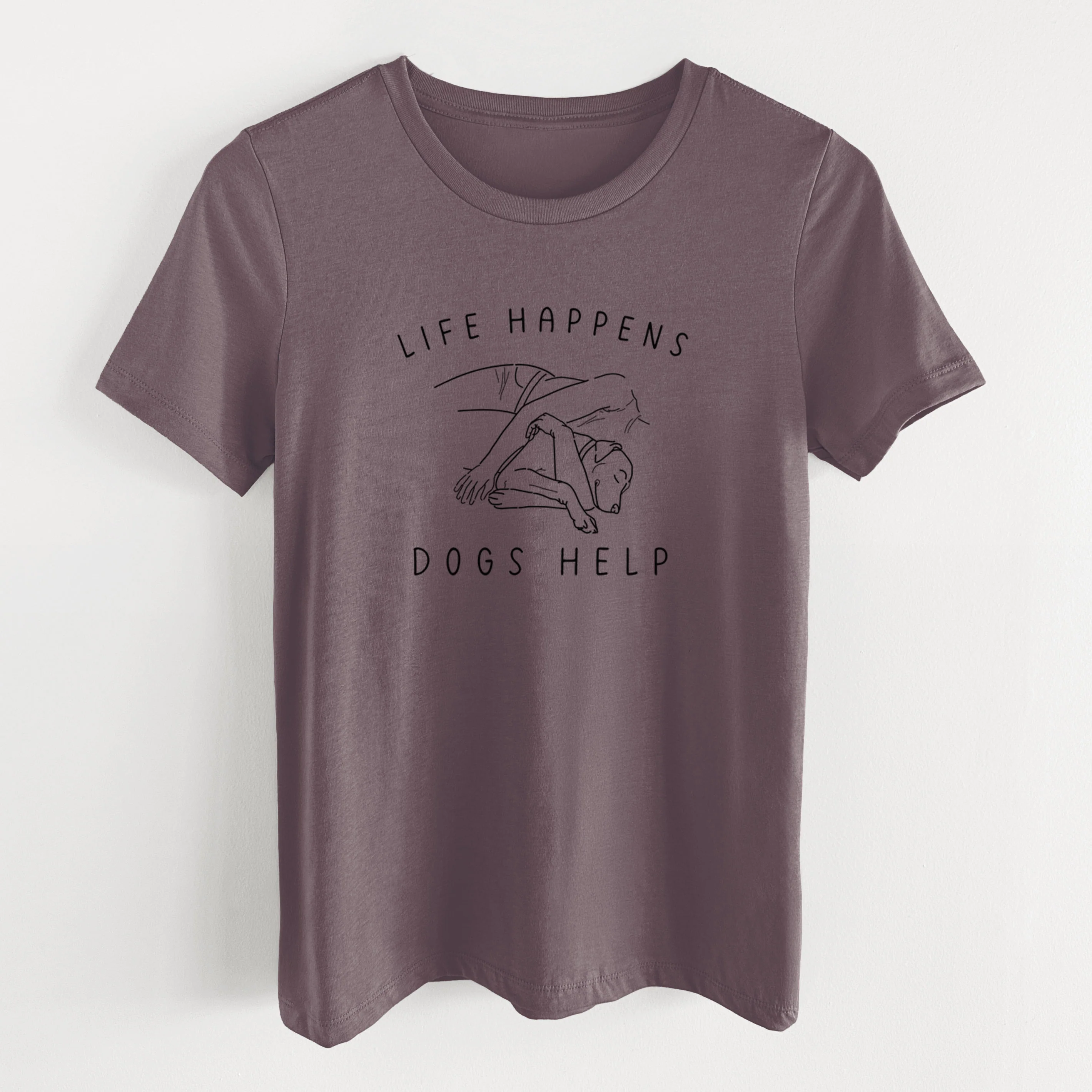 Life Happens Dogs Help - Labrador - Women's Lightweight Relaxed Fit 100% Cotton Crewneck - Image 7