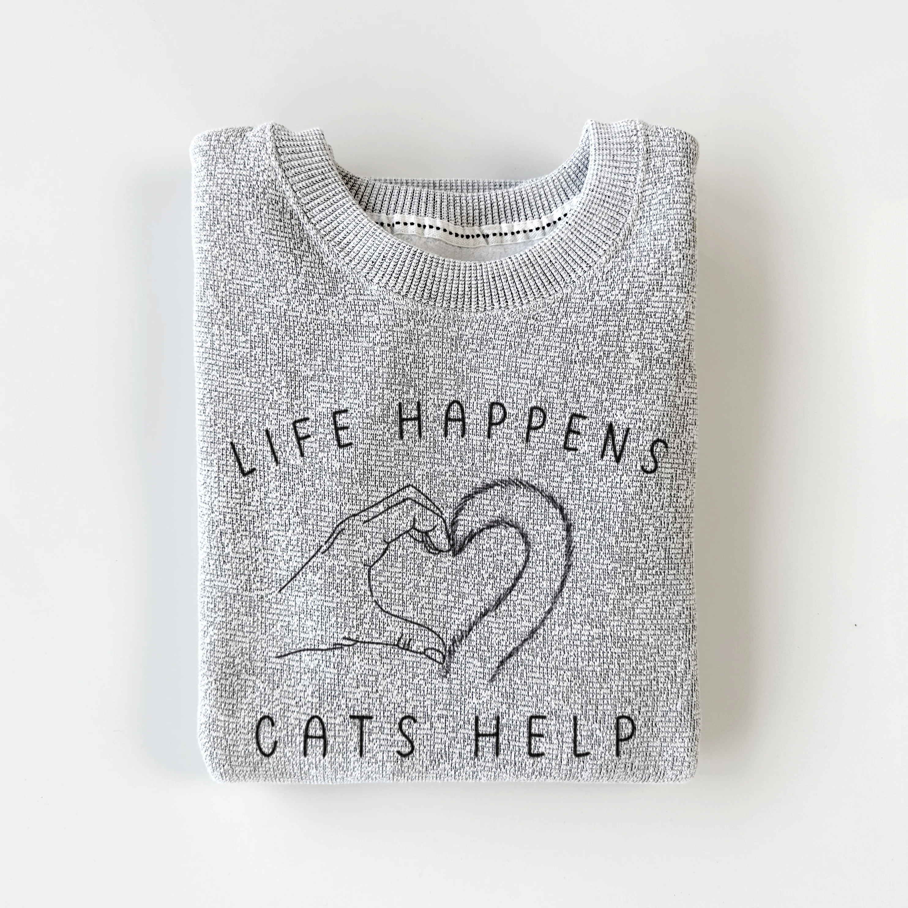 Life Happens Cats Help - Knit Sweatshirt - Image 9