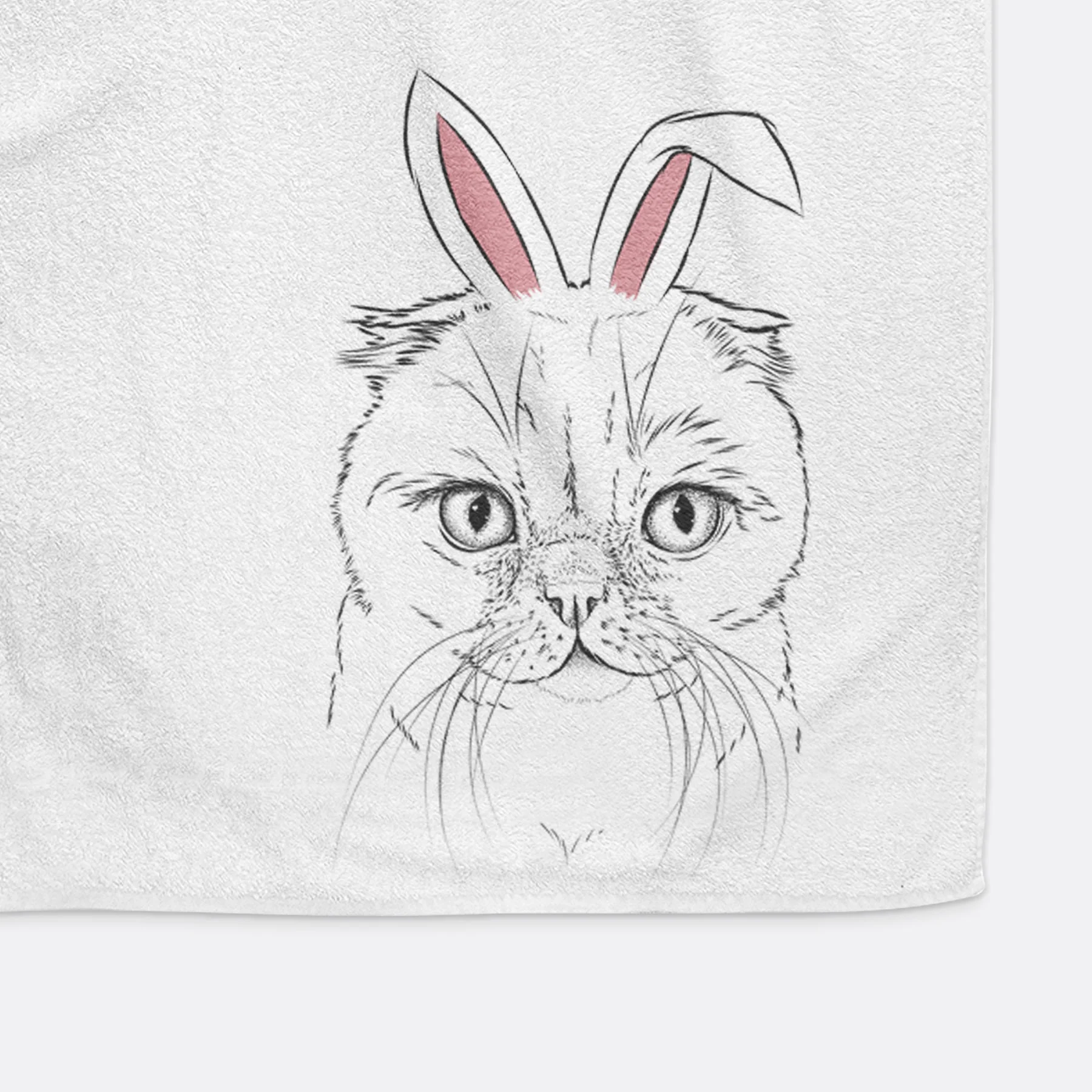 Lina the Exotic Fold Cat Decorative Hand Towel - Image 15