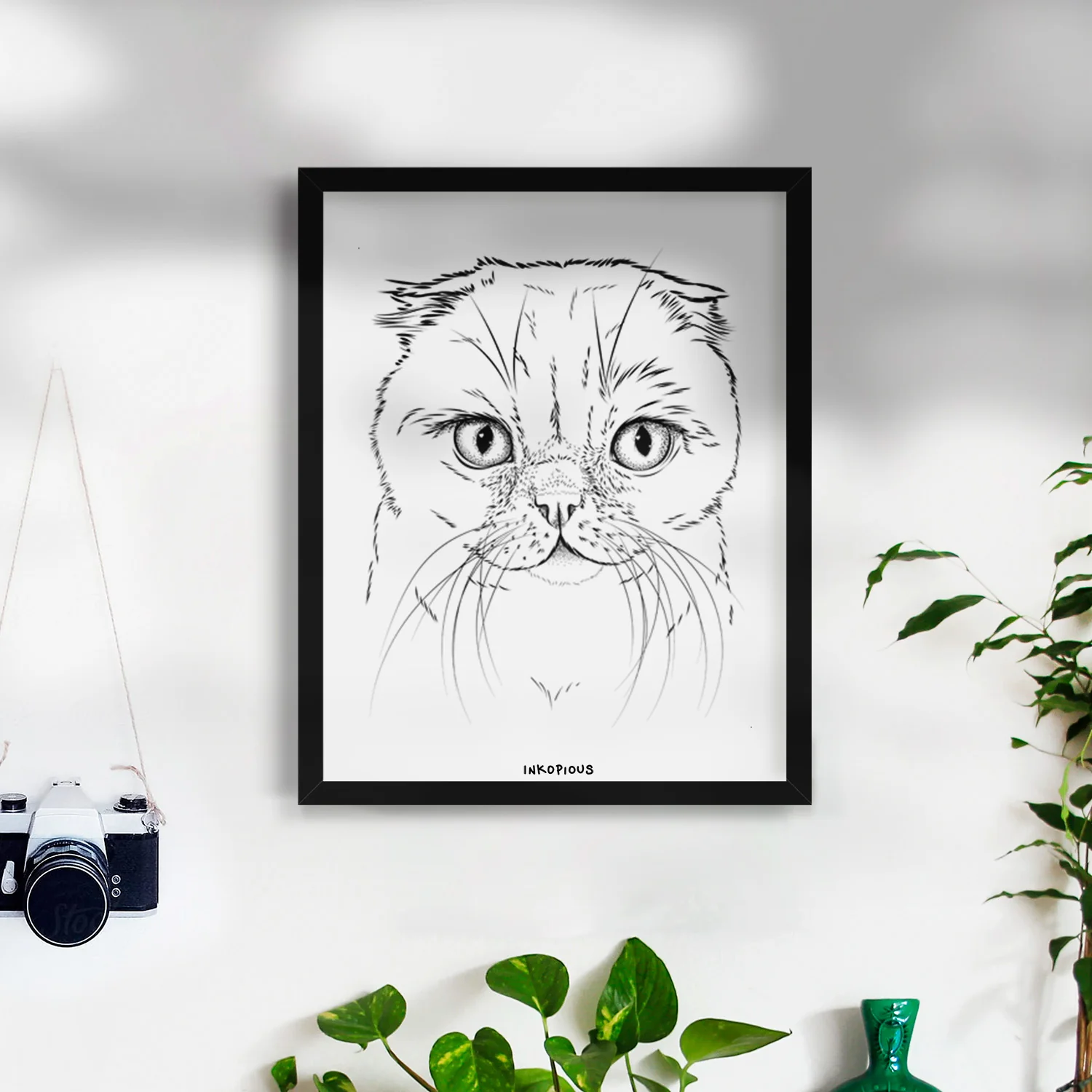Lina the Exotic Fold Cat Art Print - Image 11