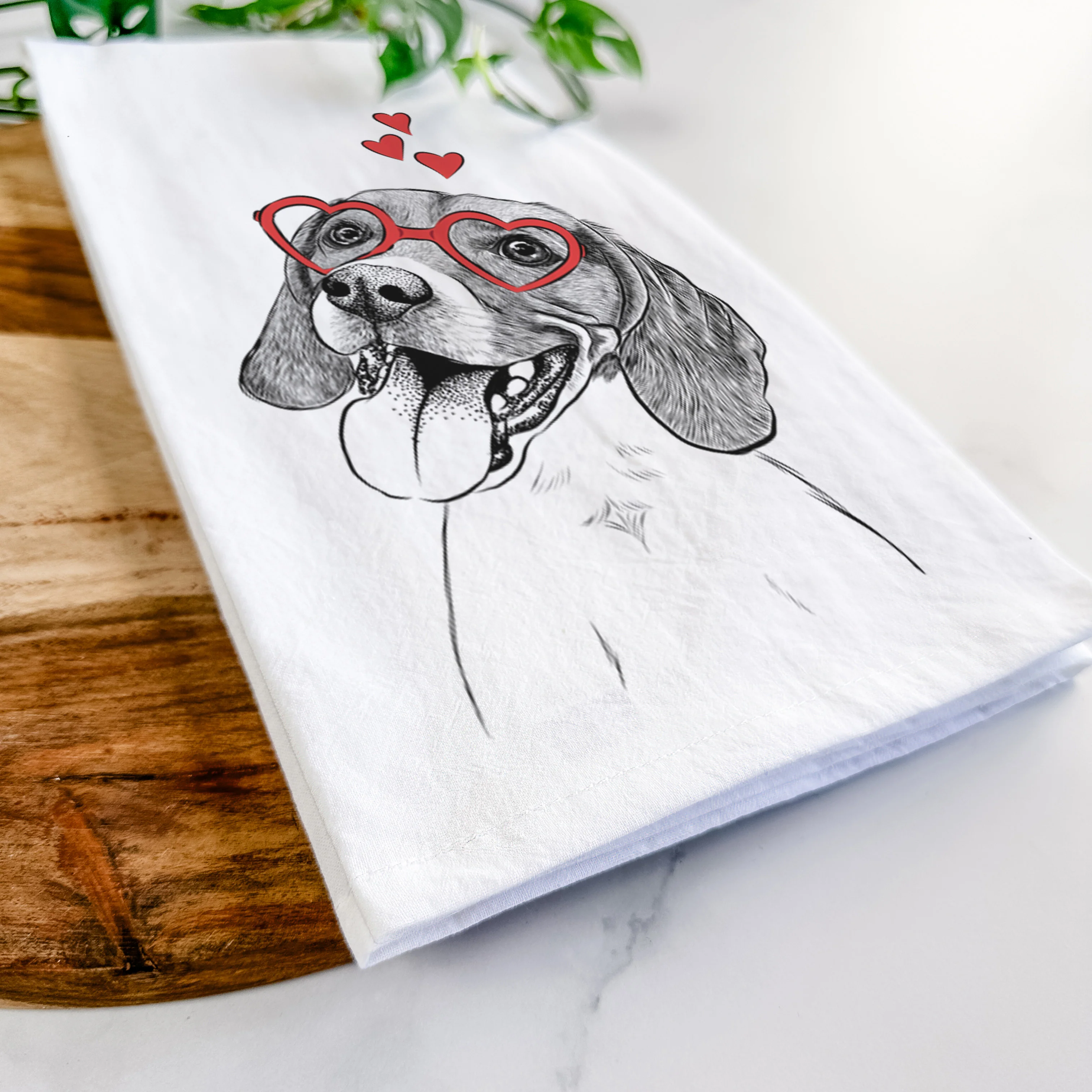 Little Bandit the Beagle Tea Towel - Image 7