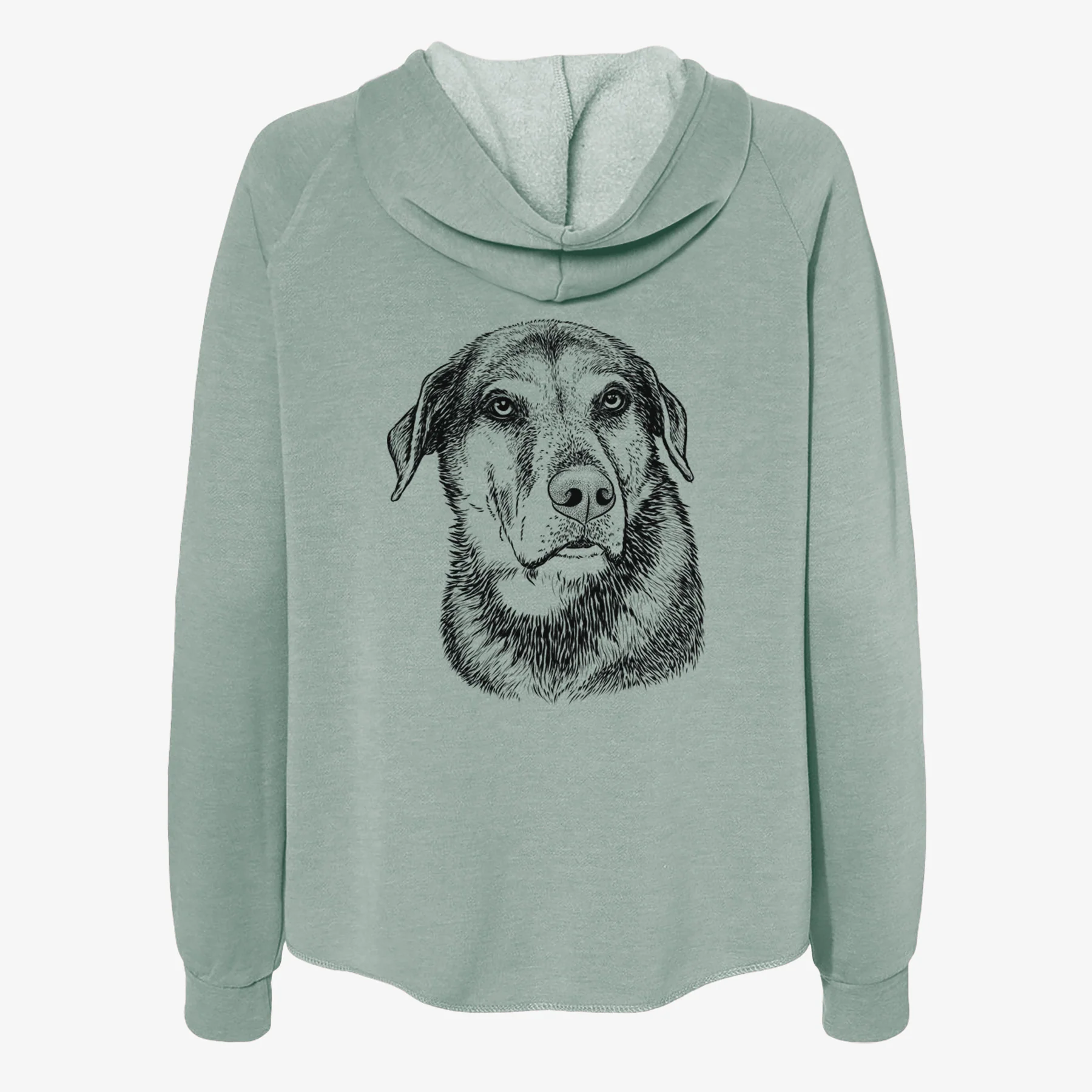 Lobo the Shepherd Mix - Women's Cali Wave Zip-Up Sweatshirt - Image 4