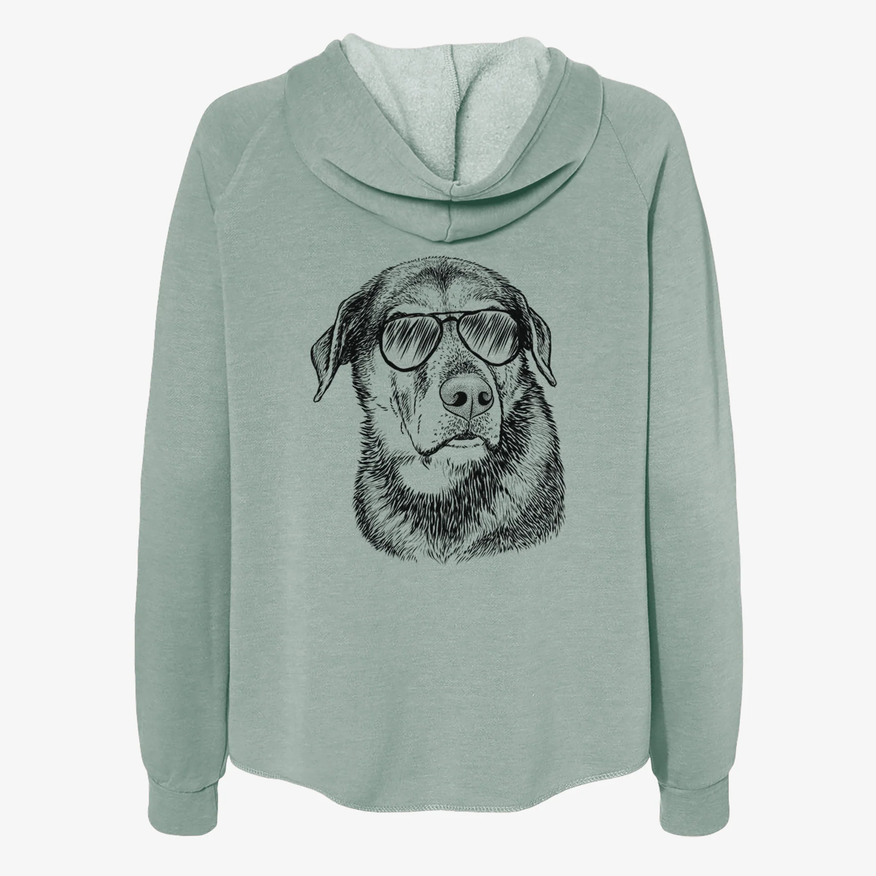 Lobo the Shepherd Mix - Women's Cali Wave Zip-Up Sweatshirt - Image 7