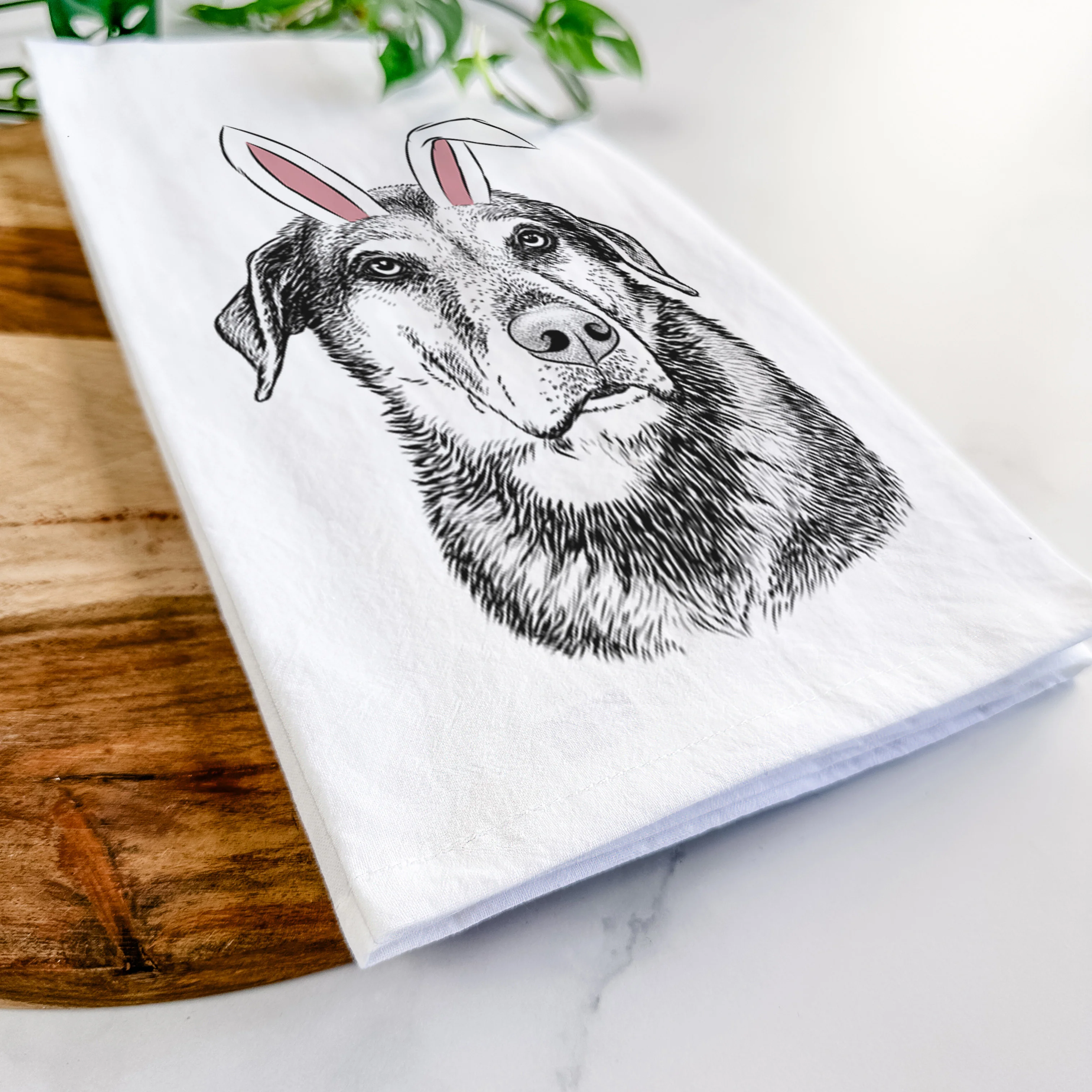 Lobo the Shepherd Mix Tea Towel - Image 14
