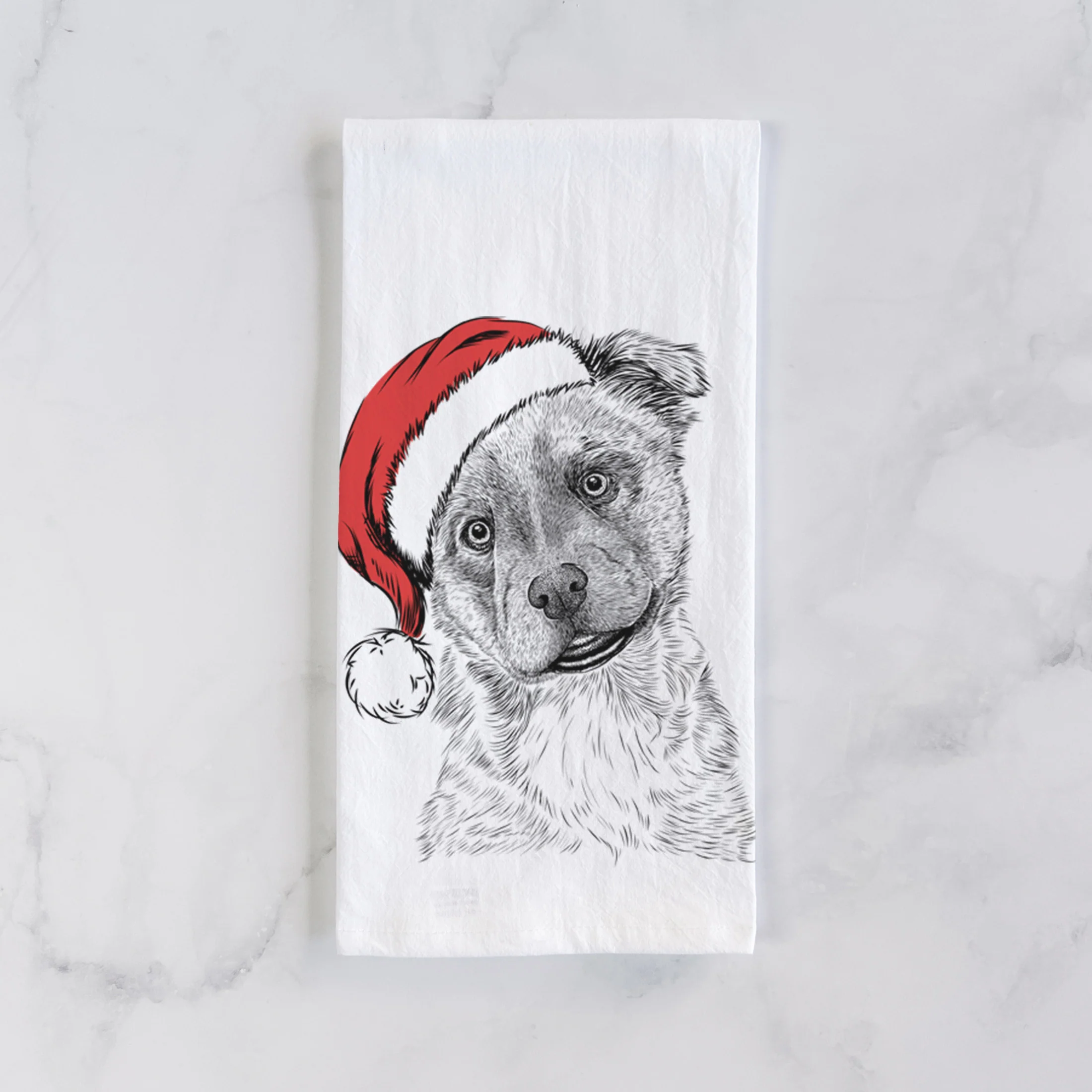 Loki Bear the Australian Cattle Dog Mix Tea Towel - Image 2