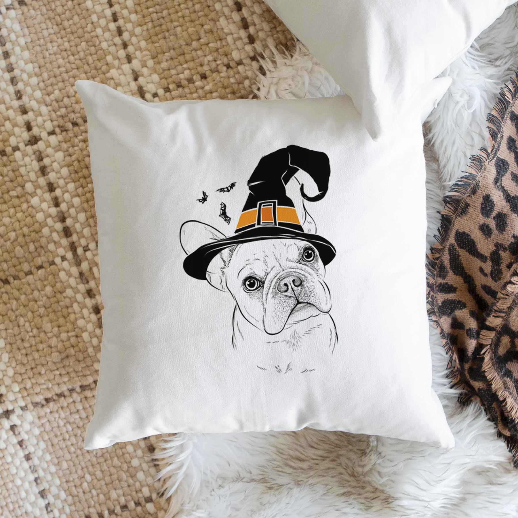 Loki the French Bulldog - Throw Pillow Cover - Image 2
