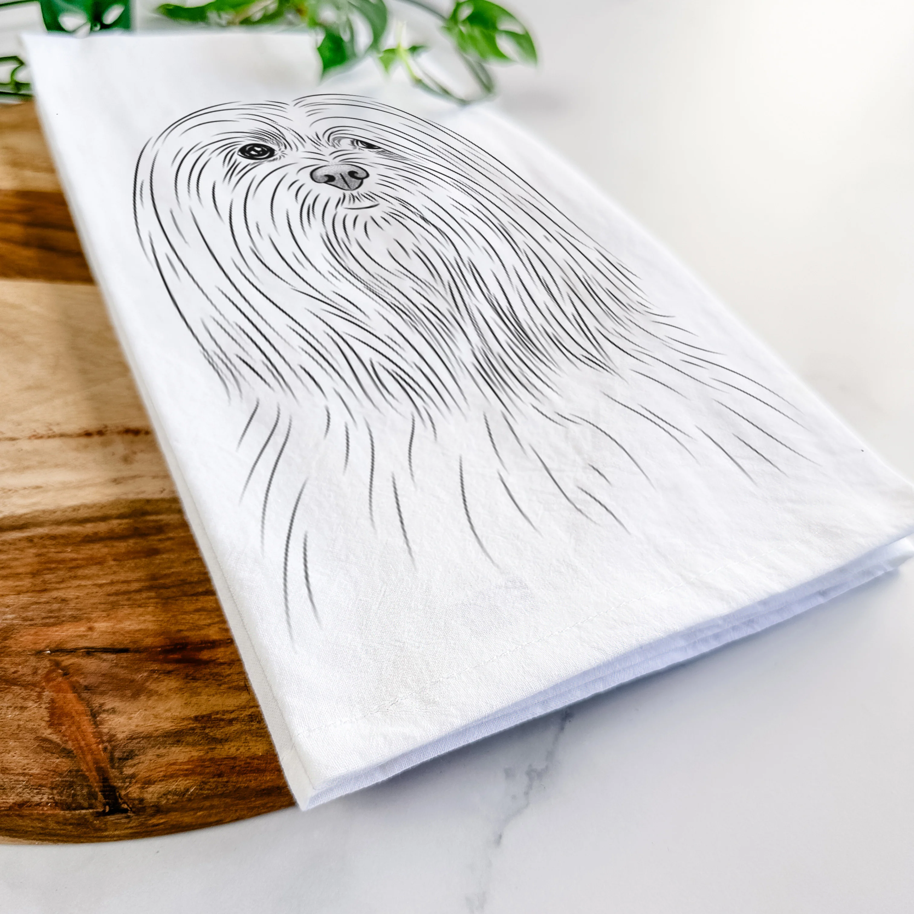 Lorenzo the Lhasa Apso Tea Towel - Image 5