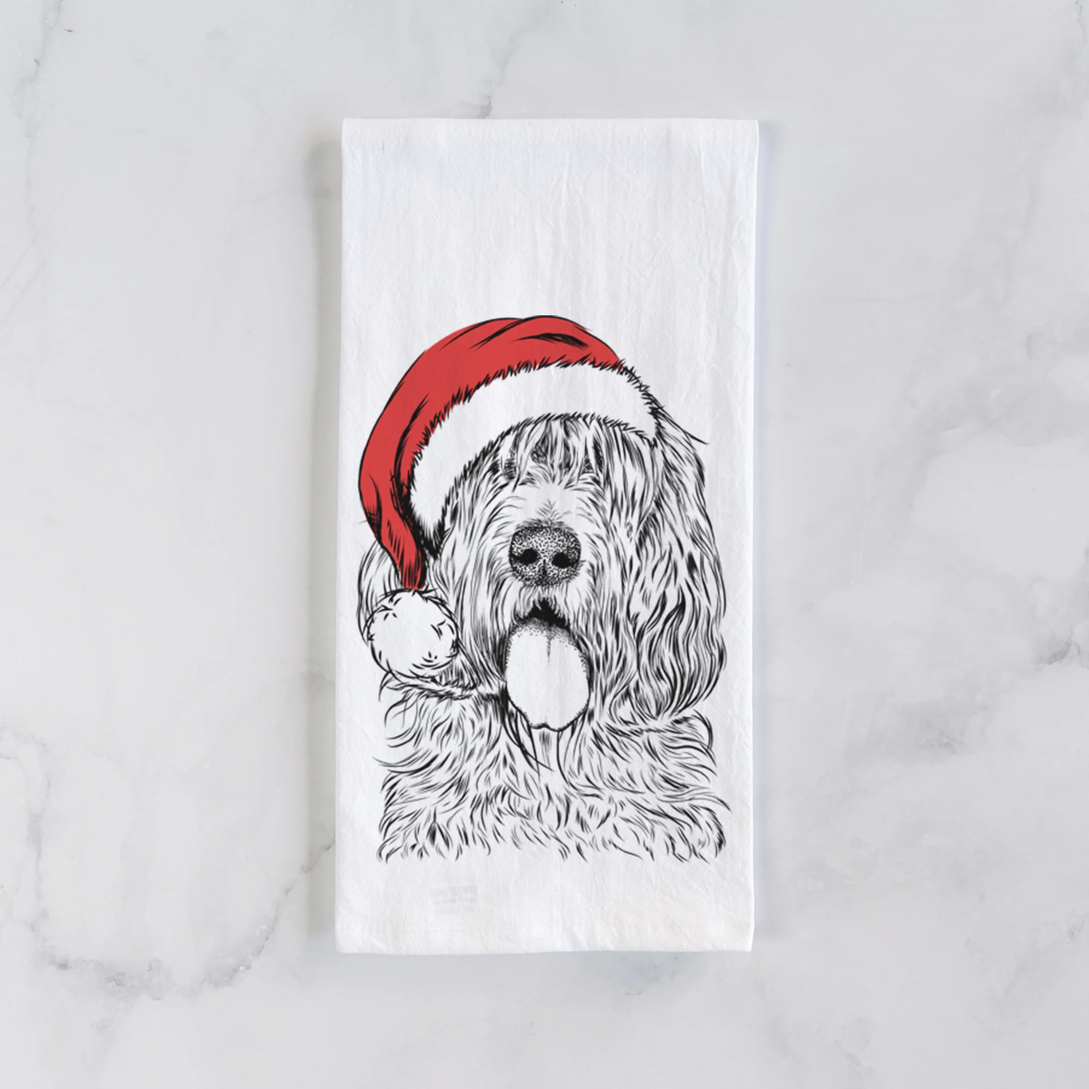 Lou the Otterhound Tea Towel - Image 2