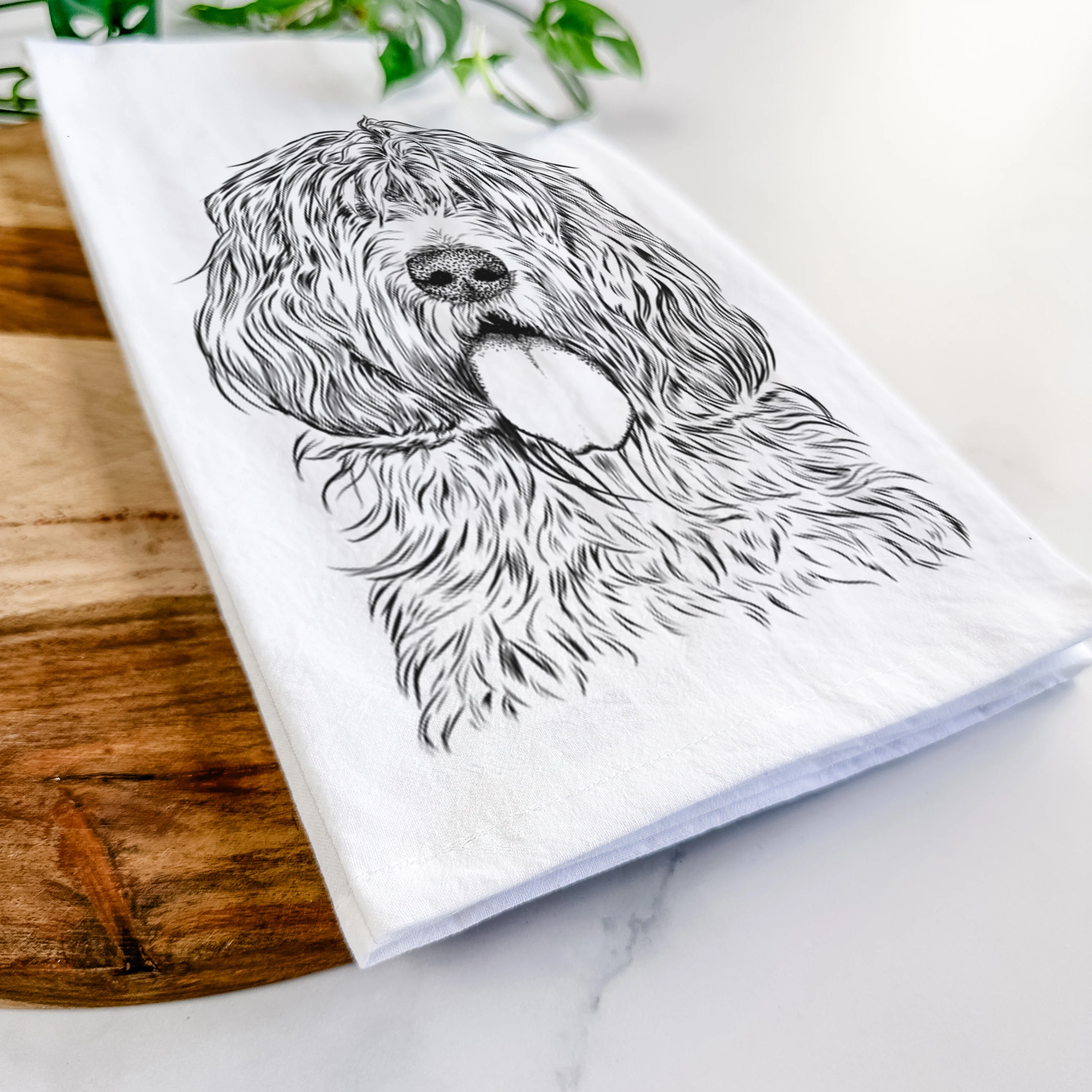 Lou the Otterhound Tea Towel - Image 5