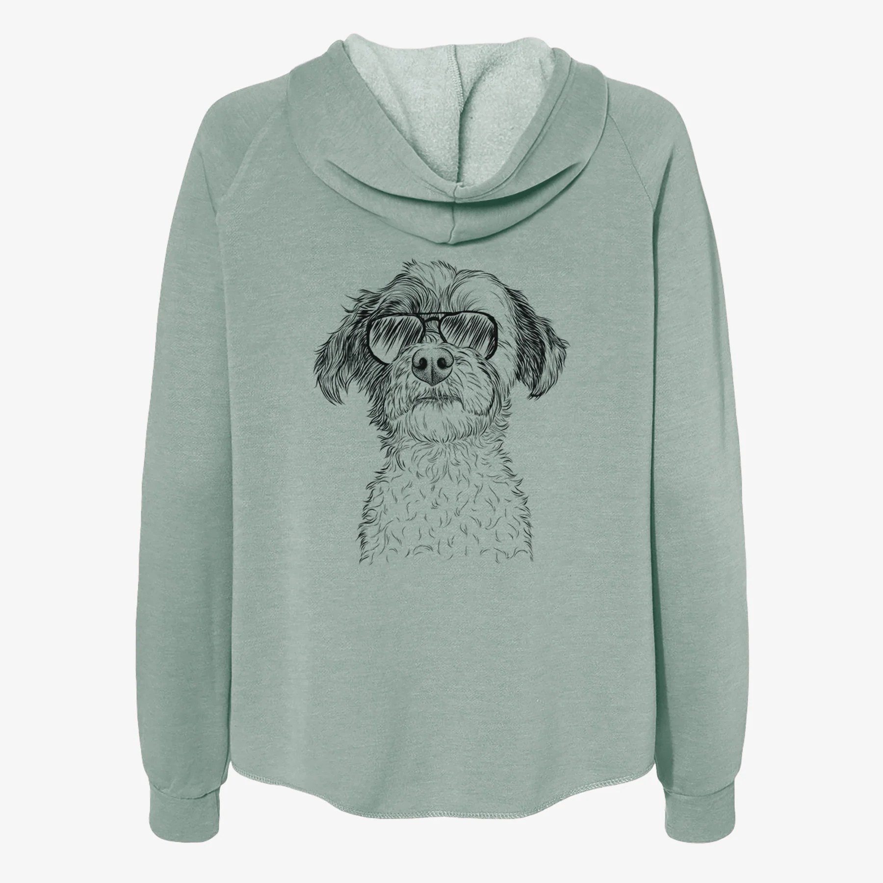 Louise the Havanese - Women's Cali Wave Zip-Up Sweatshirt - Image 7