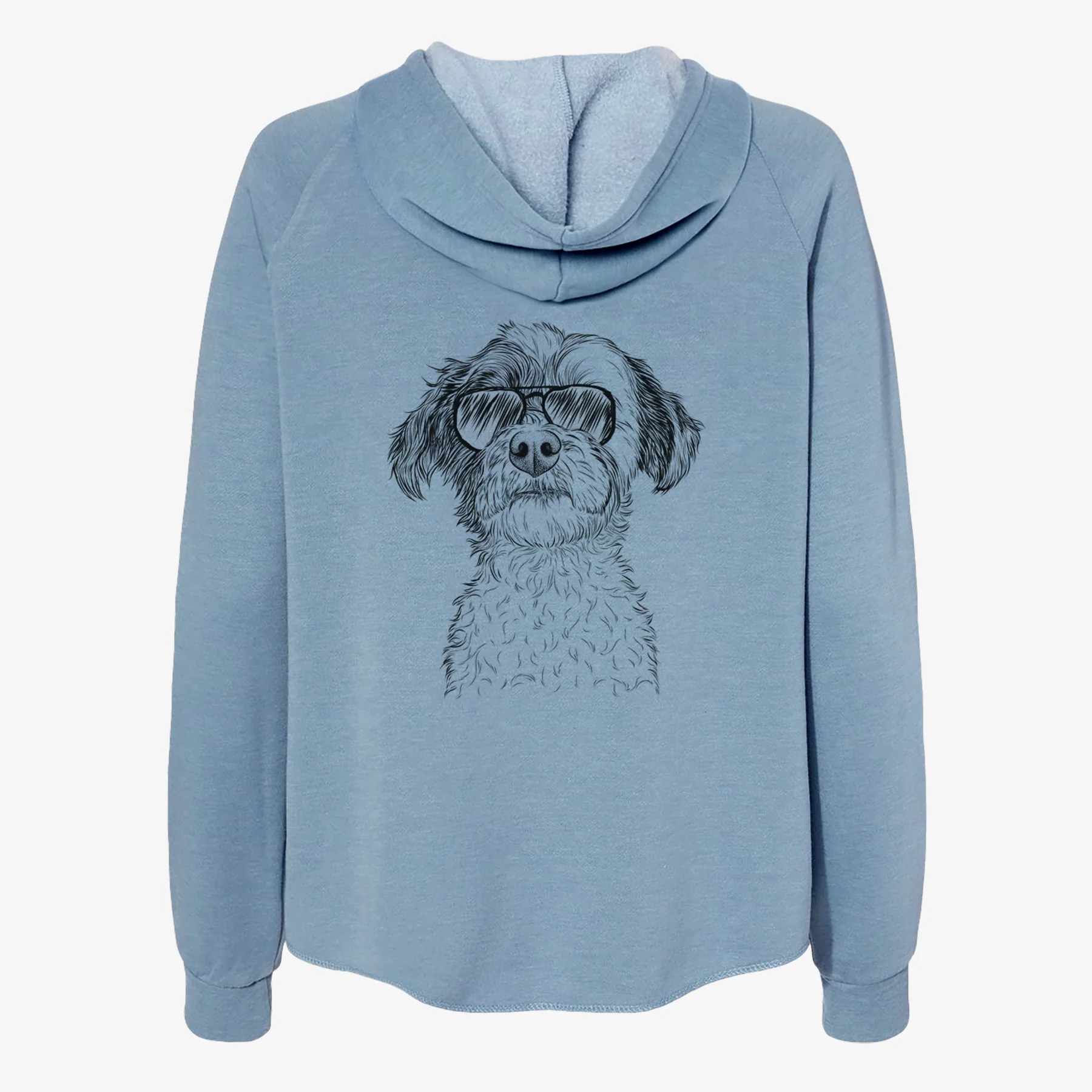 Louise the Havanese - Women's Cali Wave Zip-Up Sweatshirt - Image 9