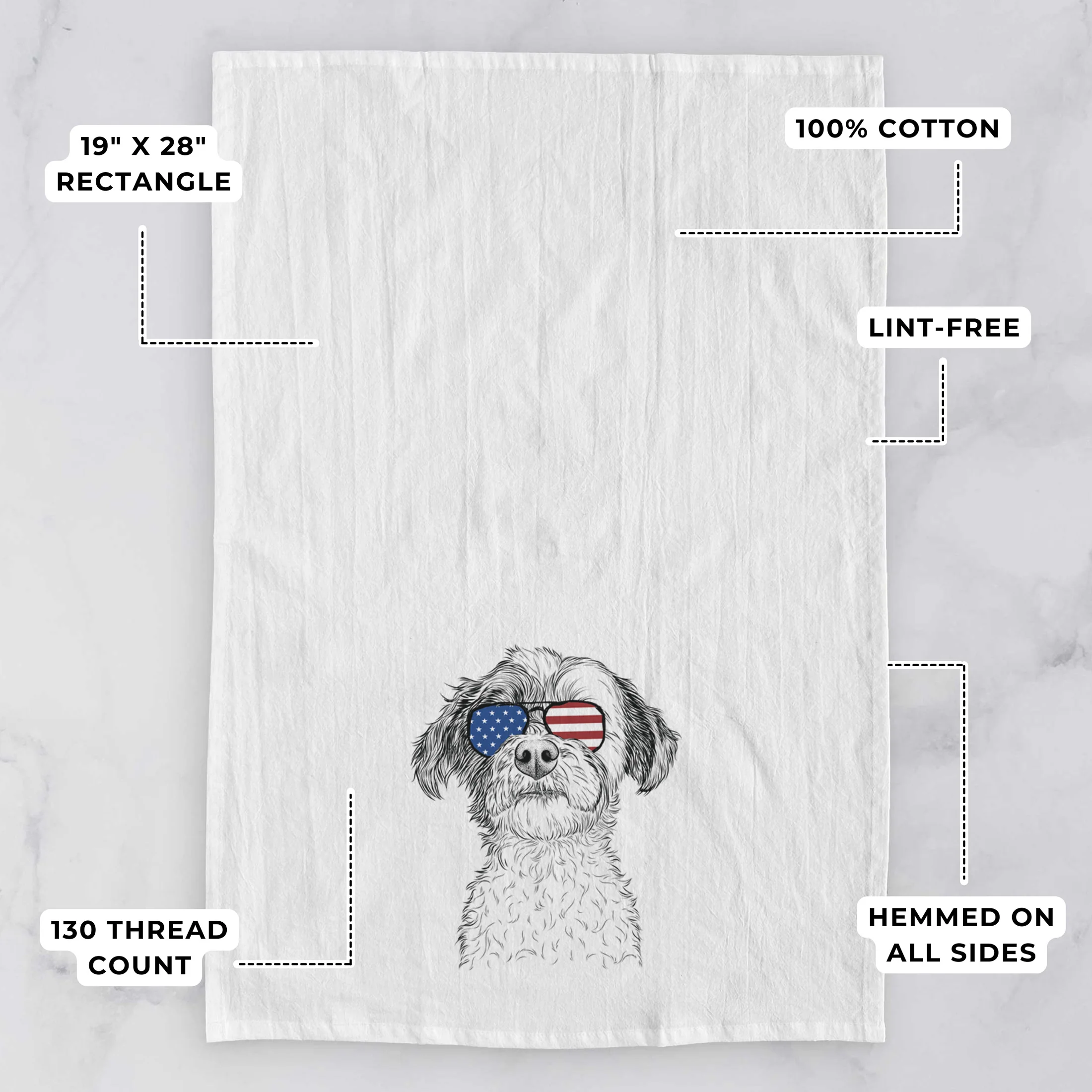 Louise the Havanese Tea Towel - Image 3